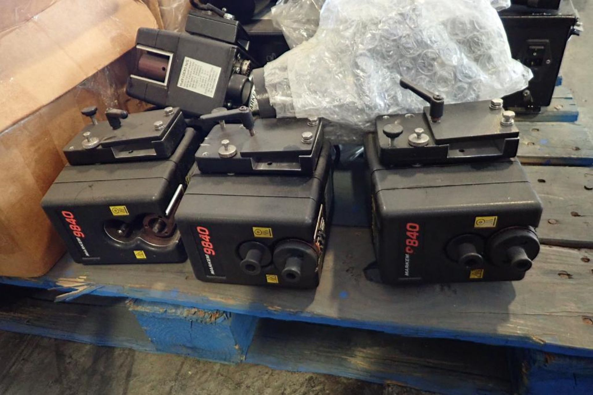 Pallet of assorted Markem 9840 coders and parts, approximately 11 control boxes { Rigging Fee: $25} - Image 7 of 12