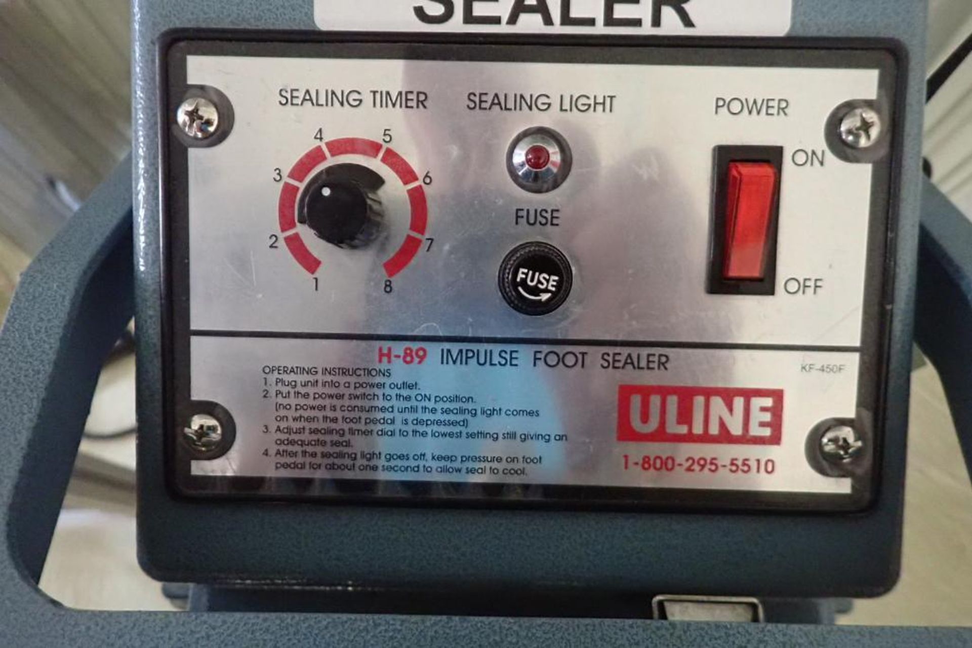 Uline impulse foot sealer, Model H89, 18 in. seal bar, foot operated { Rigging Fee: $25} - Image 5 of 5