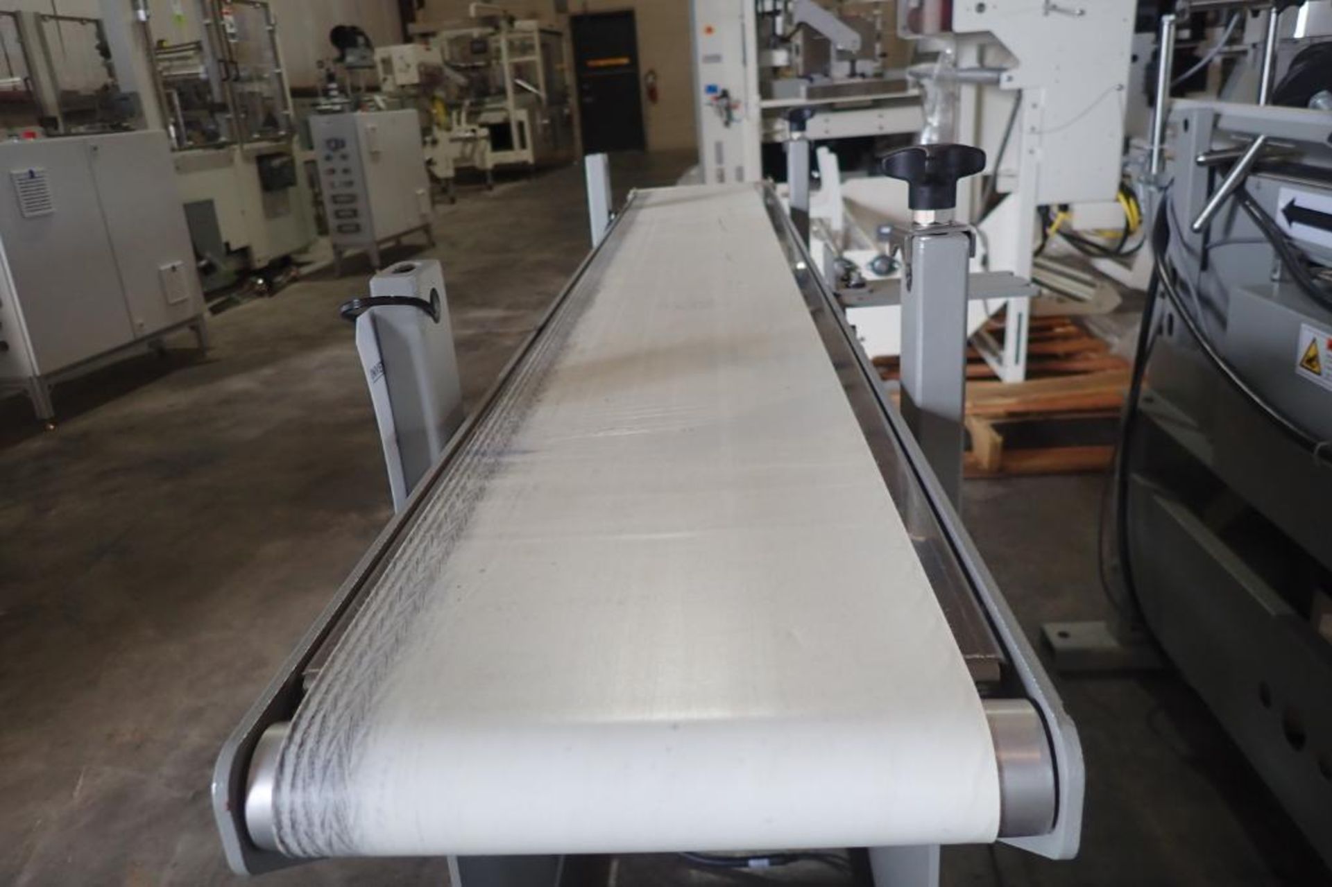 Stork Texwrap transfer conveyor, Model STE-SA438, SN SA0213, white vinyl belt, 60 in. long x 7.5 in. - Image 5 of 6