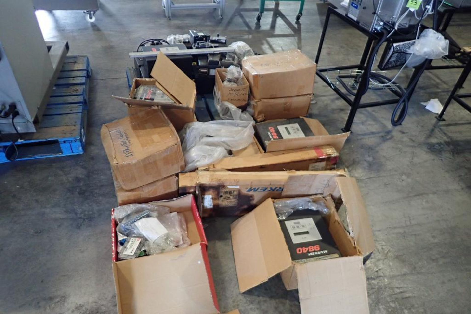 Pallet of assorted Markem 9840 coders and parts, approximately 11 control boxes { Rigging Fee: $25} - Image 3 of 12