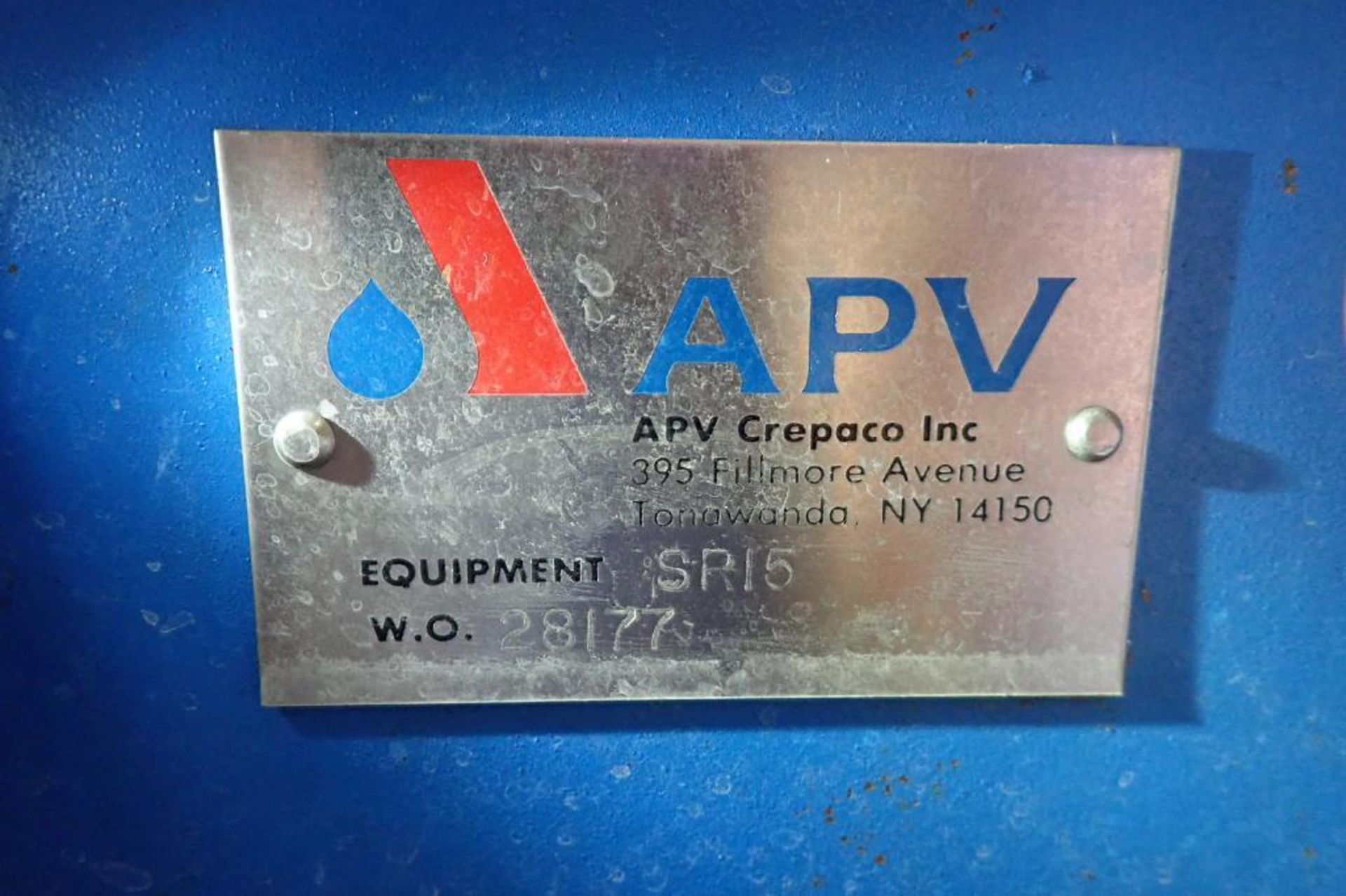 APV plate heat exchanger, Model SR15, WO 28177, on casters { Rigging Fee: $25} - Image 7 of 7