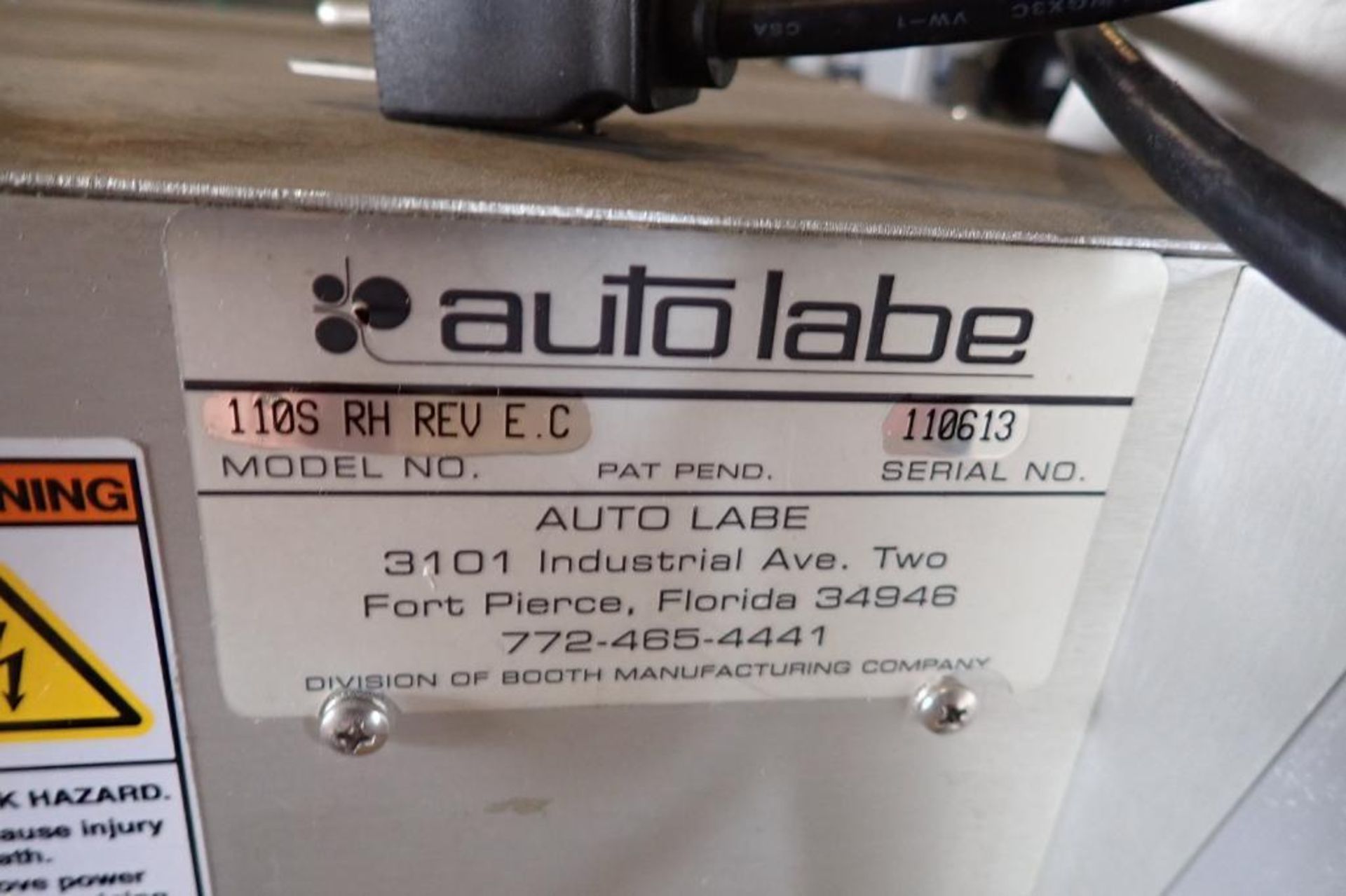 Label-Aire label splicer, Model ASDU, SN 0240850850308, 115 volt, 1 ph. { Rigging Fee: $25} - Image 12 of 12