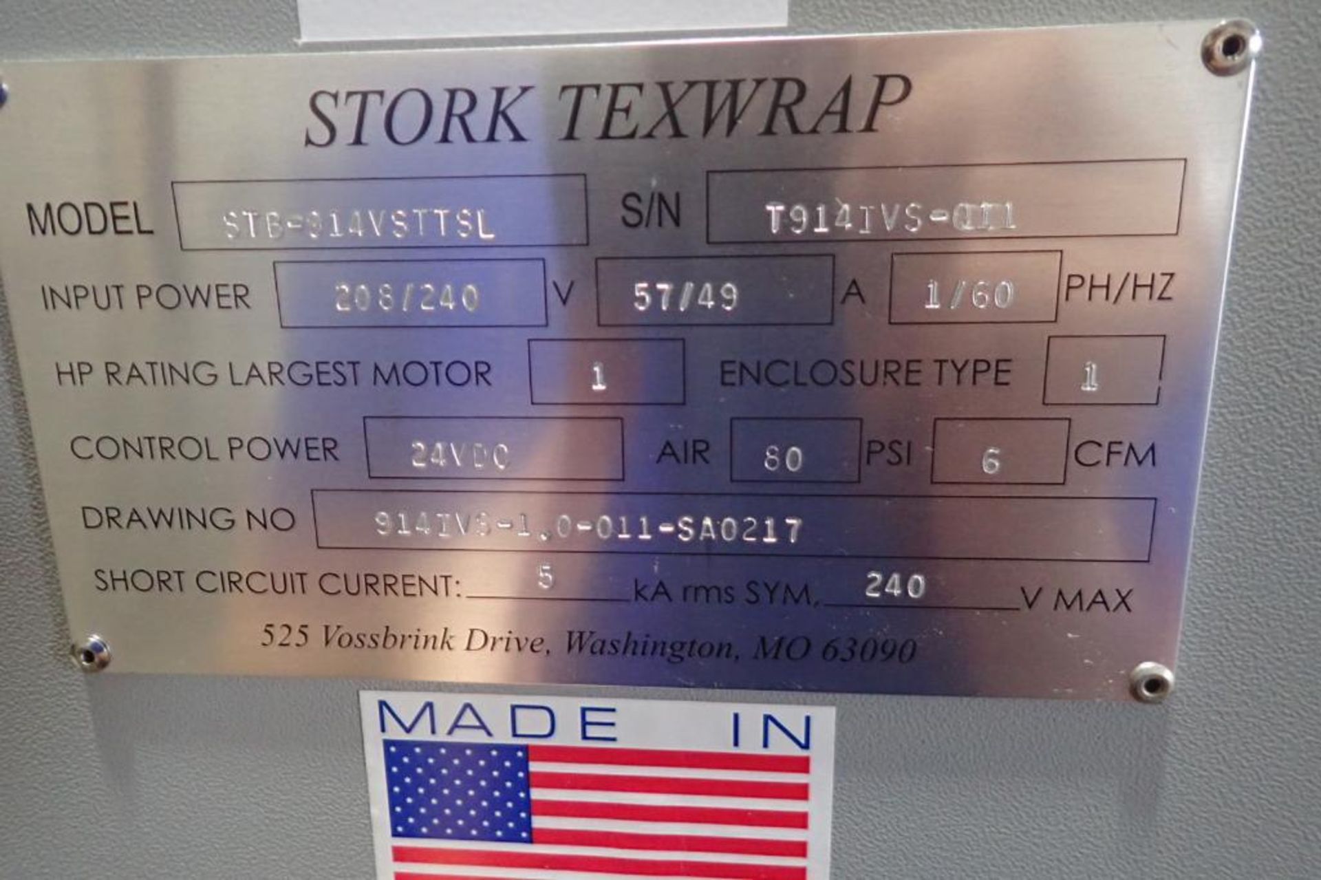 Stork texwrap TTS-TVS over-wrapper, Model STB-914VSTTSL, T914IVS-011, 16 in. tall vertical seal - Image 20 of 32