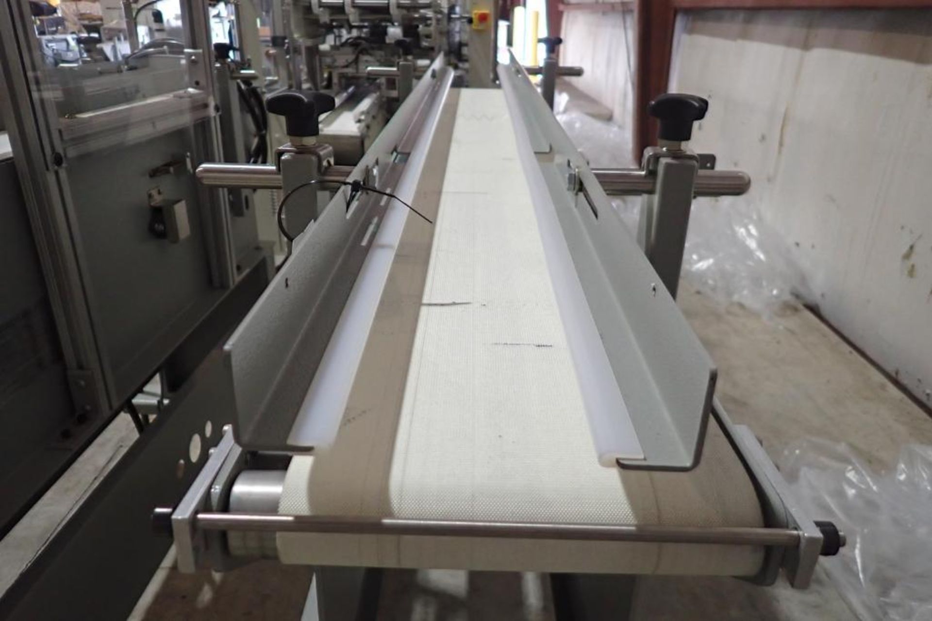 Stork Texwrap transfer conveyor, Model STE-SA438, SN SA0215, white vinyl belt, 60 in. long x 7.5 in. - Image 5 of 6