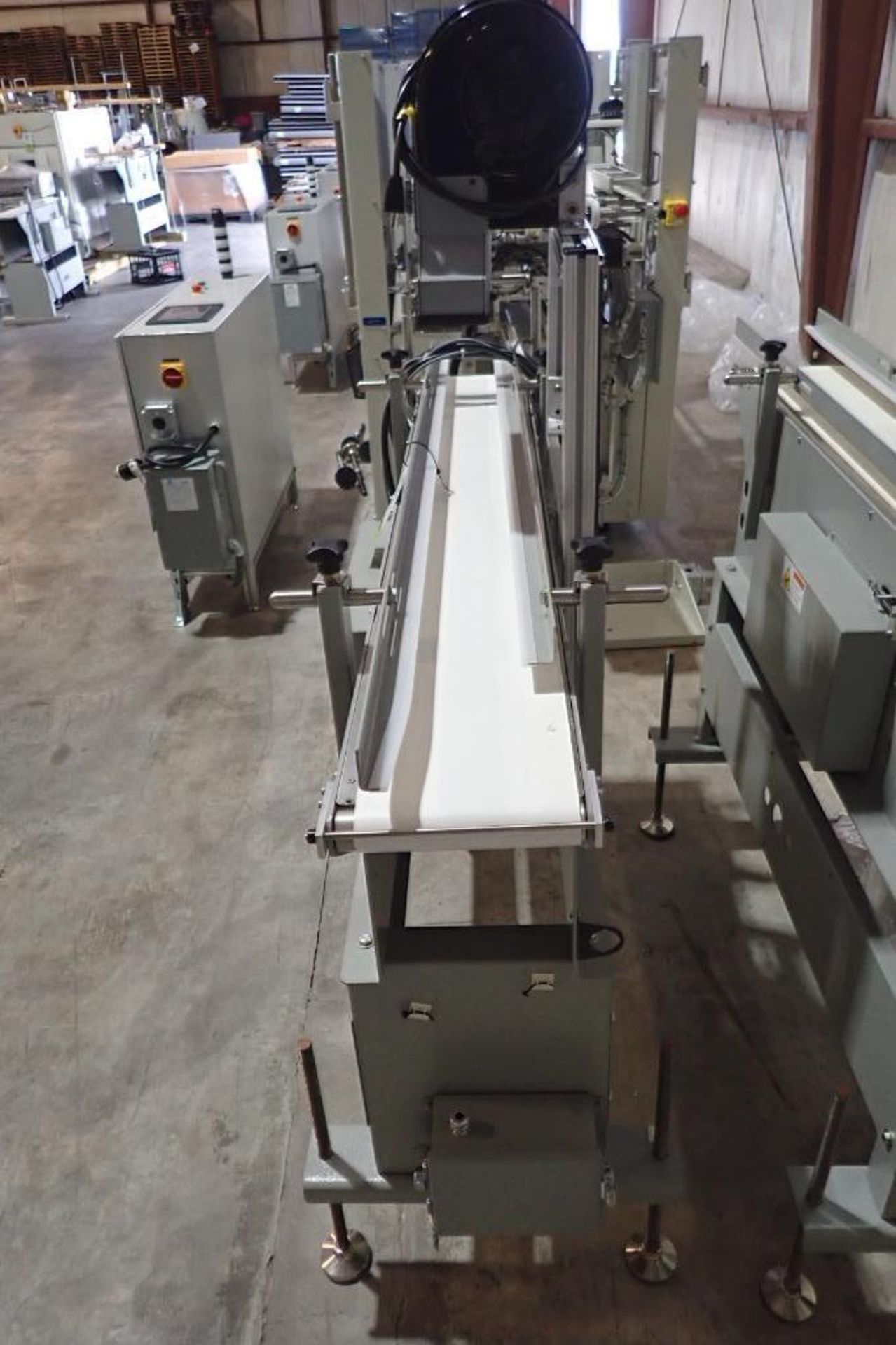 Stork Texwrap transfer conveyor, Model STE-SA359, SN SA0217, with Simco ionizing air blower, white - Image 4 of 8