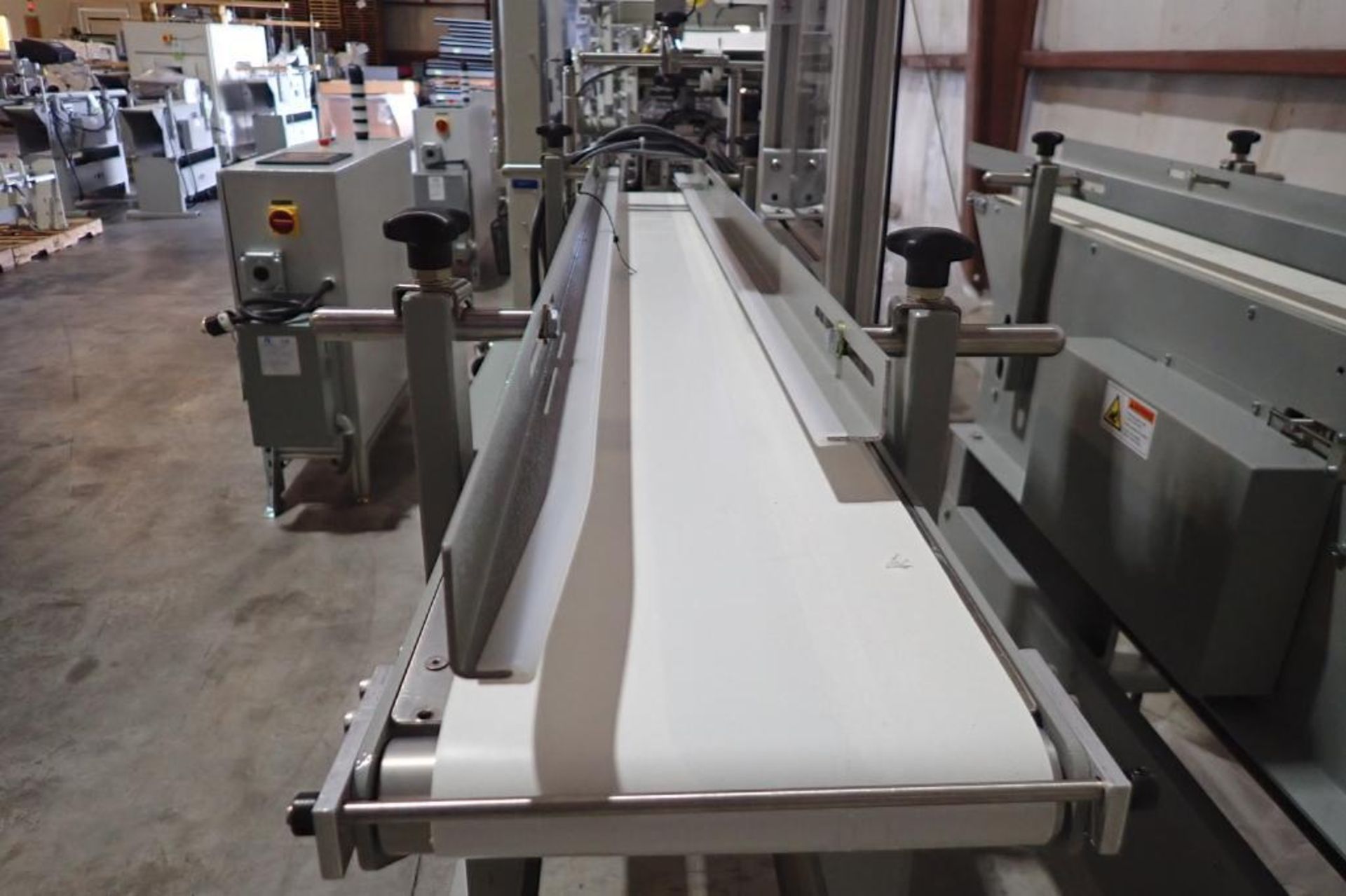 Stork Texwrap transfer conveyor, Model STE-SA359, SN SA0217, with Simco ionizing air blower, white - Image 5 of 8