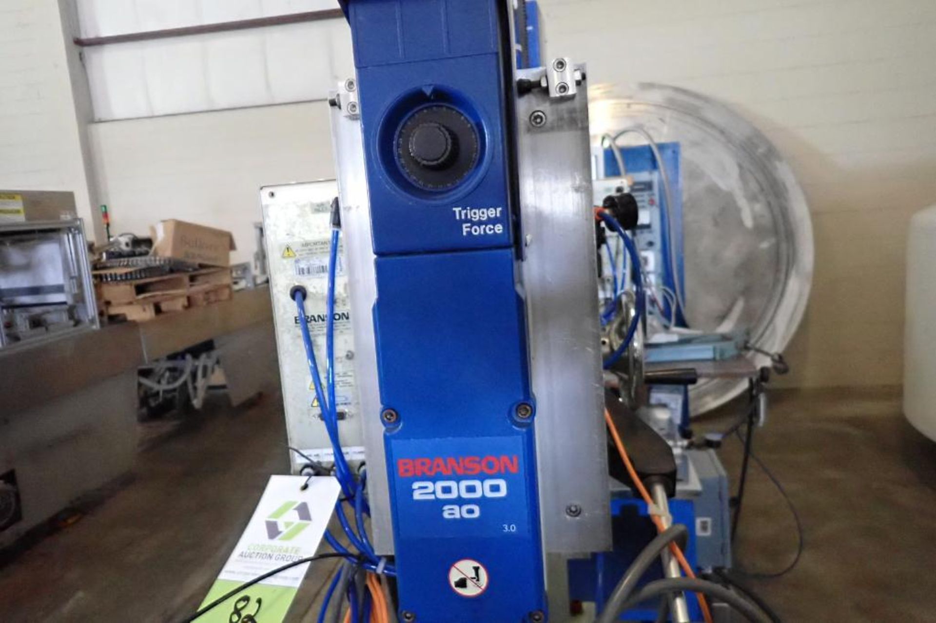 Branson Ultrasonic welder, Model 2000ao, mild steel frame { Rigging Fee: $50} - Image 8 of 16