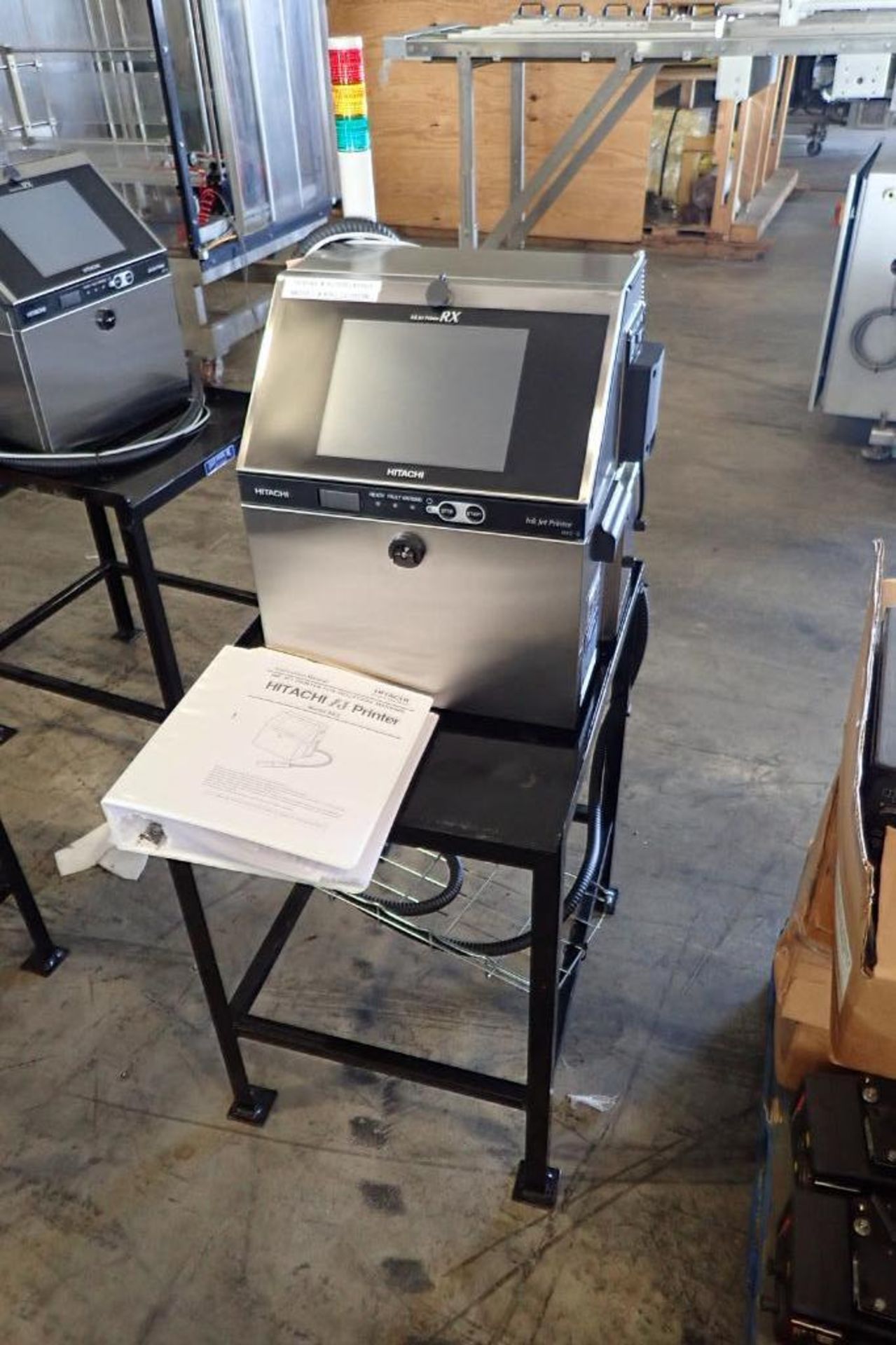 Hitachi ink jet printer, Model RX2-SD160W, SN R2S05242503, 1 ph., 100-120 volt, on stand { Rigging - Image 2 of 14
