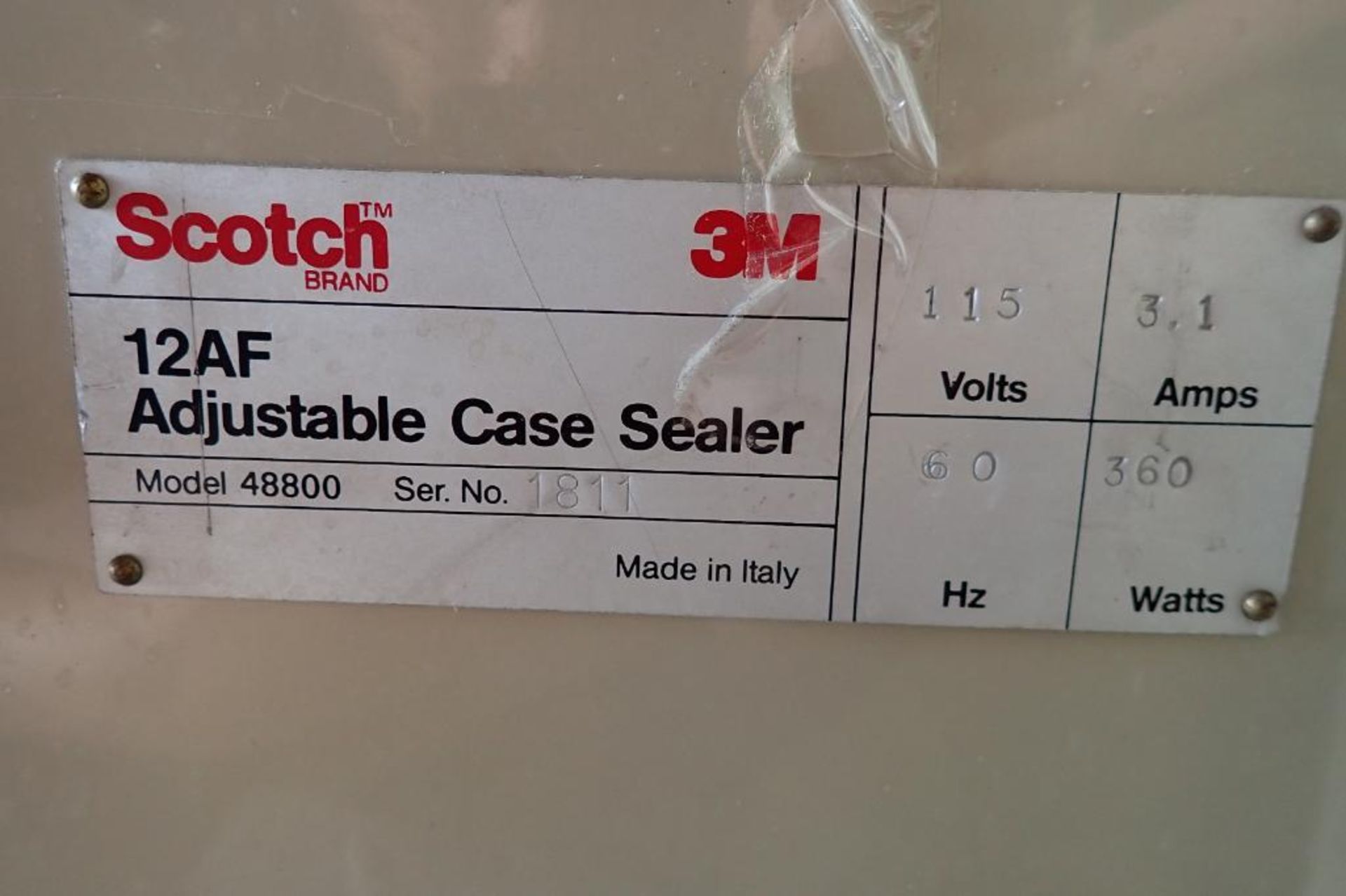 3M-Matic 12AF adjustable case sealer, Model 48800, SN 1811, top and bottom tape head, mild steel - Image 9 of 9