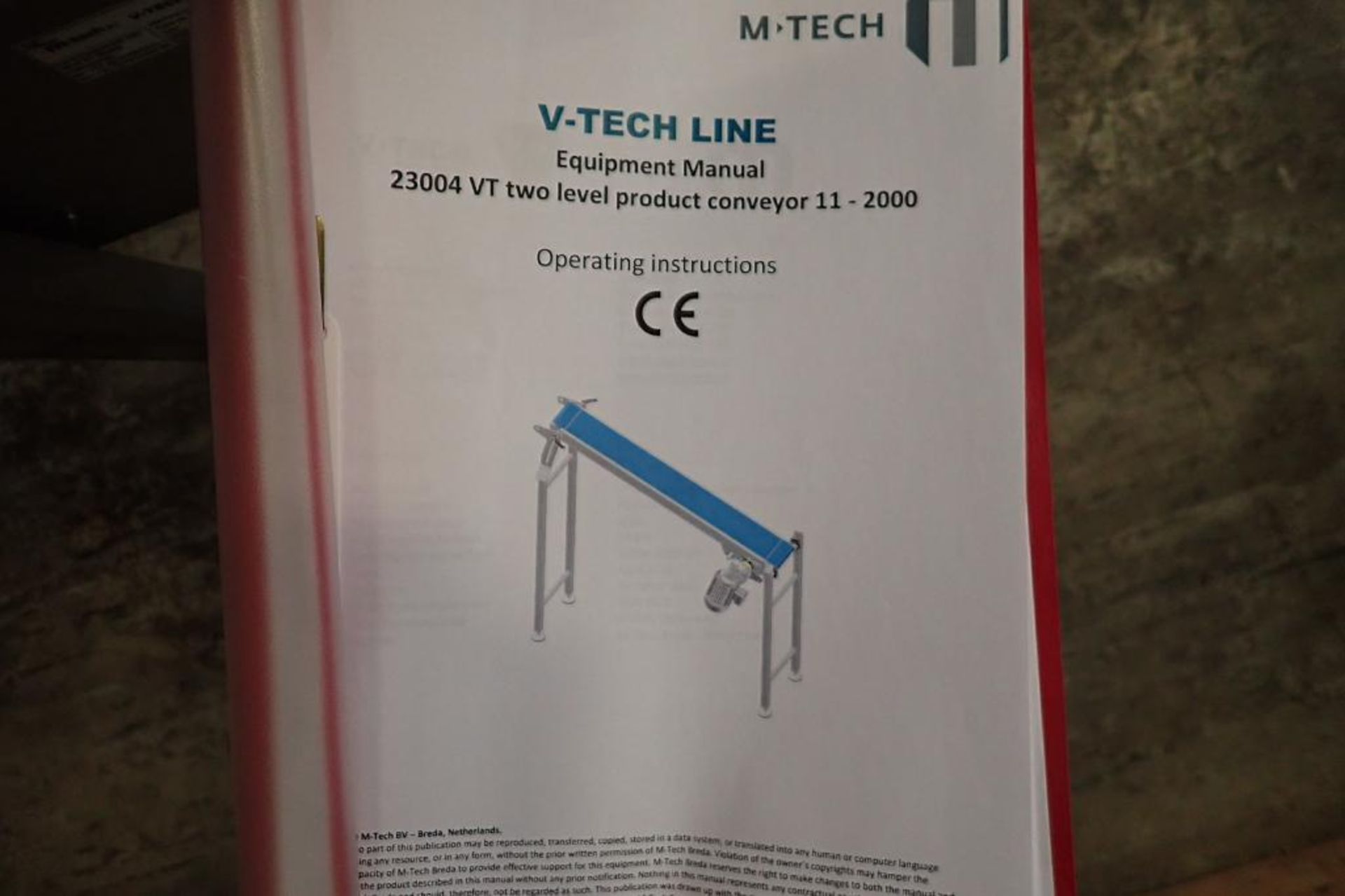 M-tech incline conveyor, blue vinyl belt 57 in. long x 7.75 in. wide x 38 in. infeed x 57 in. - Image 13 of 14