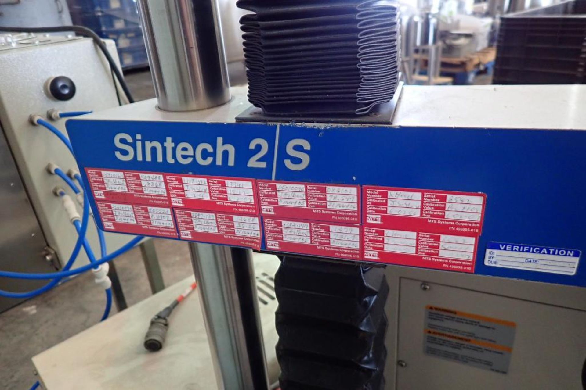 MTS Sintech 2S tensile strength tester, s/n 1-S/1091/012, Encoder resolution .00250mm, 120V, 1 phase - Image 6 of 12