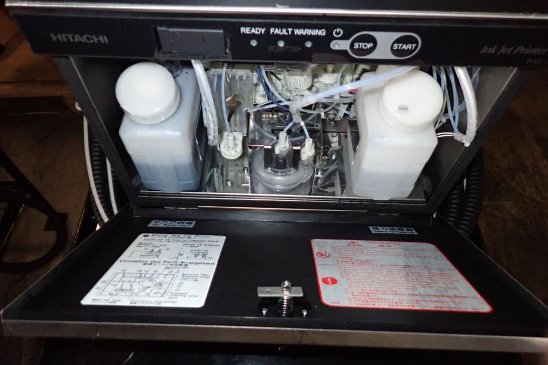 Hitachi ink jet printer, Model RX2-SD160W, SN R2S05261503, 1 ph., 100-120 volt, on stand { Rigging - Image 9 of 12