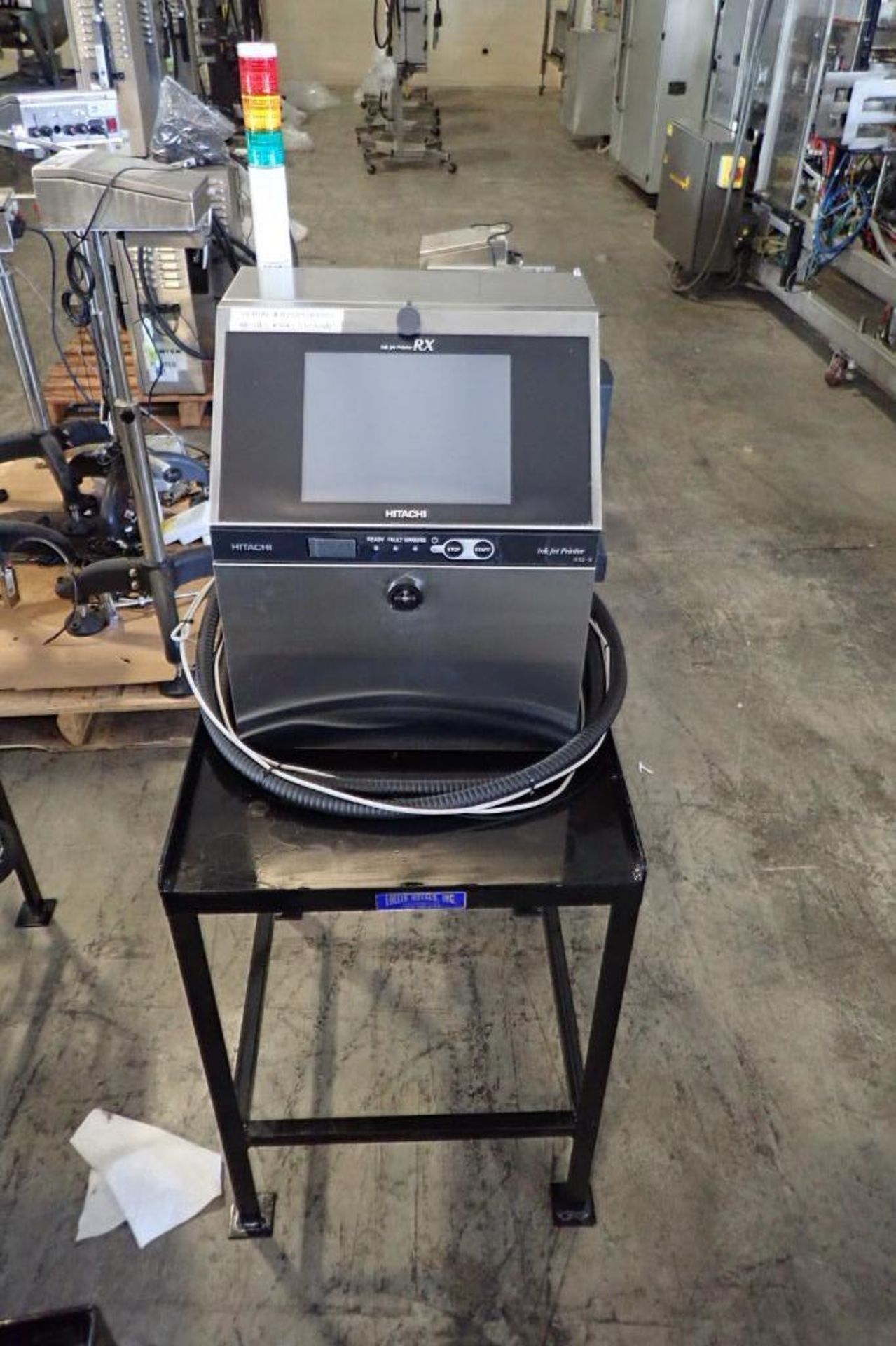 Hitachi ink jet printer, Model RX2-SD160W, SN R2S05261503, 1 ph., 100-120 volt, on stand { Rigging - Image 2 of 12