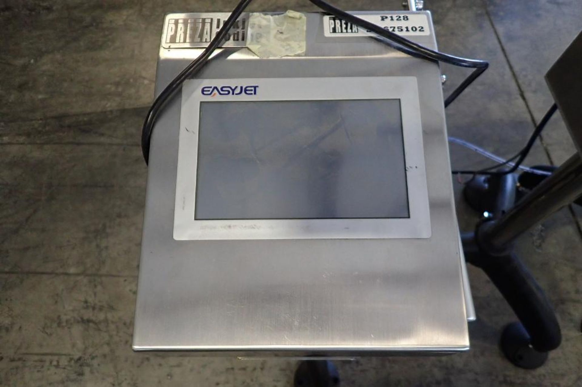 Preza easyjet ink jet coder, Model P128, touch screen, only 1 has ink head, adjustable stands { - Image 2 of 12