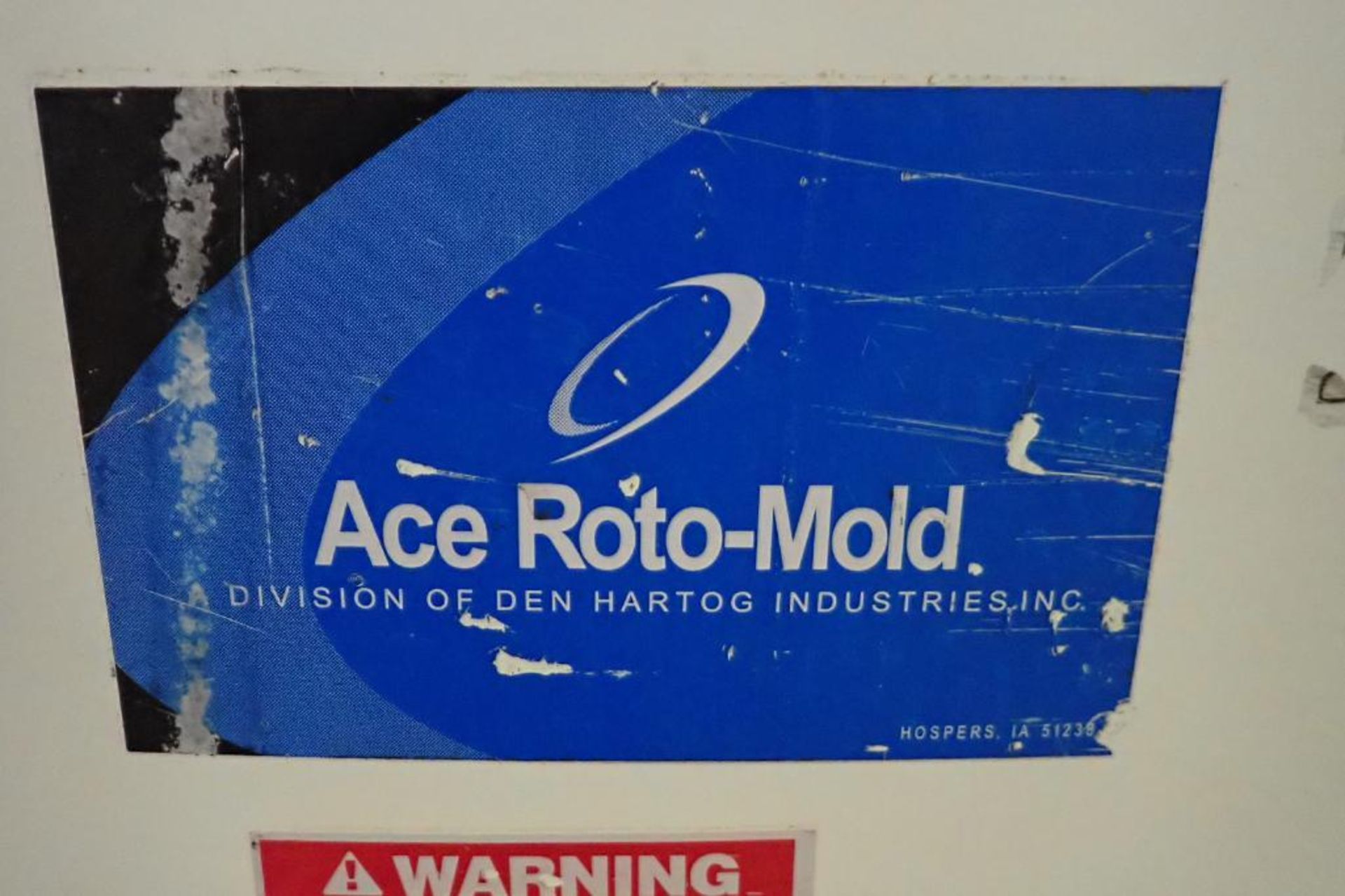 Ace Roto-mold poly tank, 46 in. dia x 46 in. straight side, on SS stand { Rigging Fee: $50} - Image 7 of 7