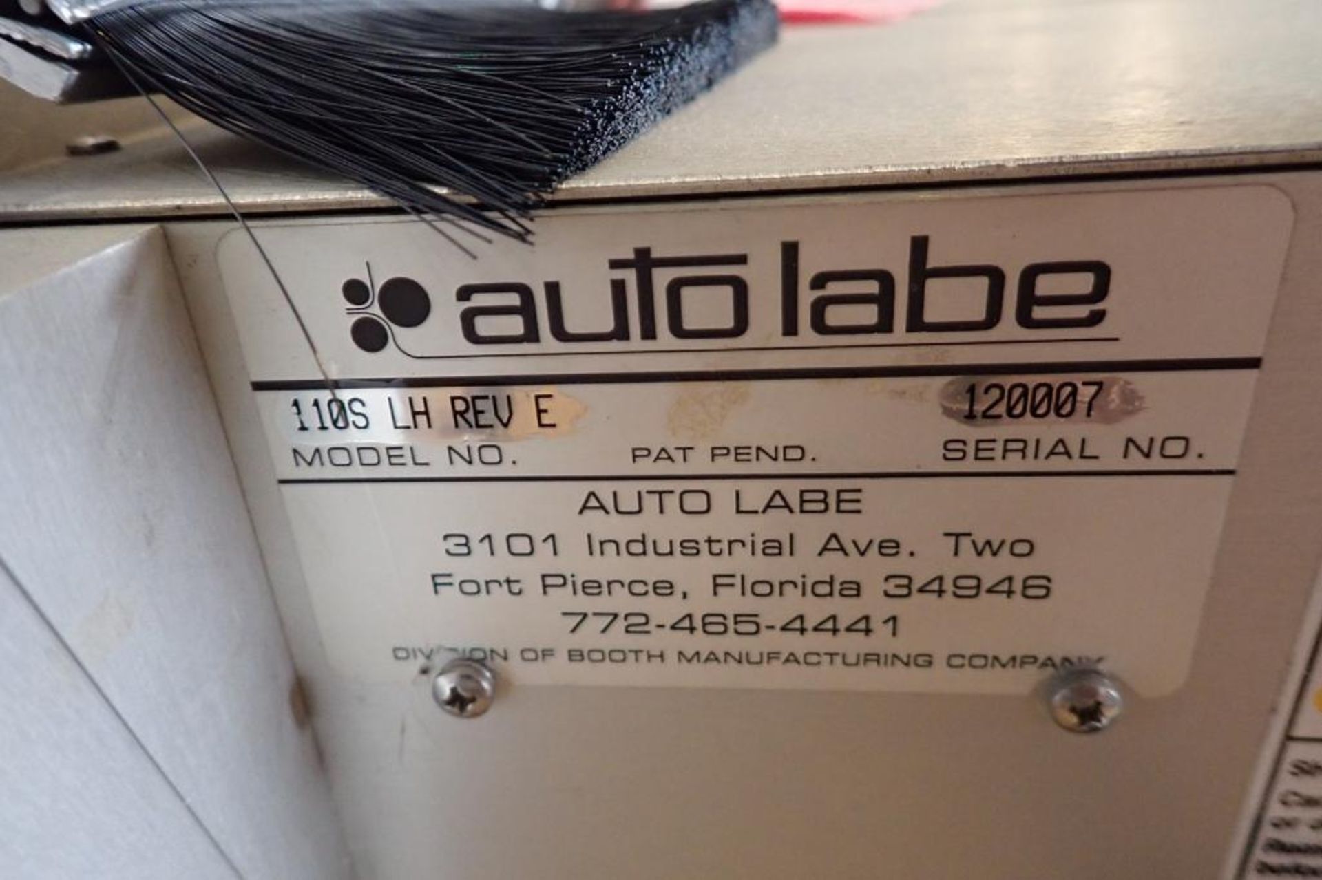 Label-Aire label splicer, Model ASDU, SN 0240850850308, 115 volt, 1 ph. { Rigging Fee: $25} - Image 9 of 12