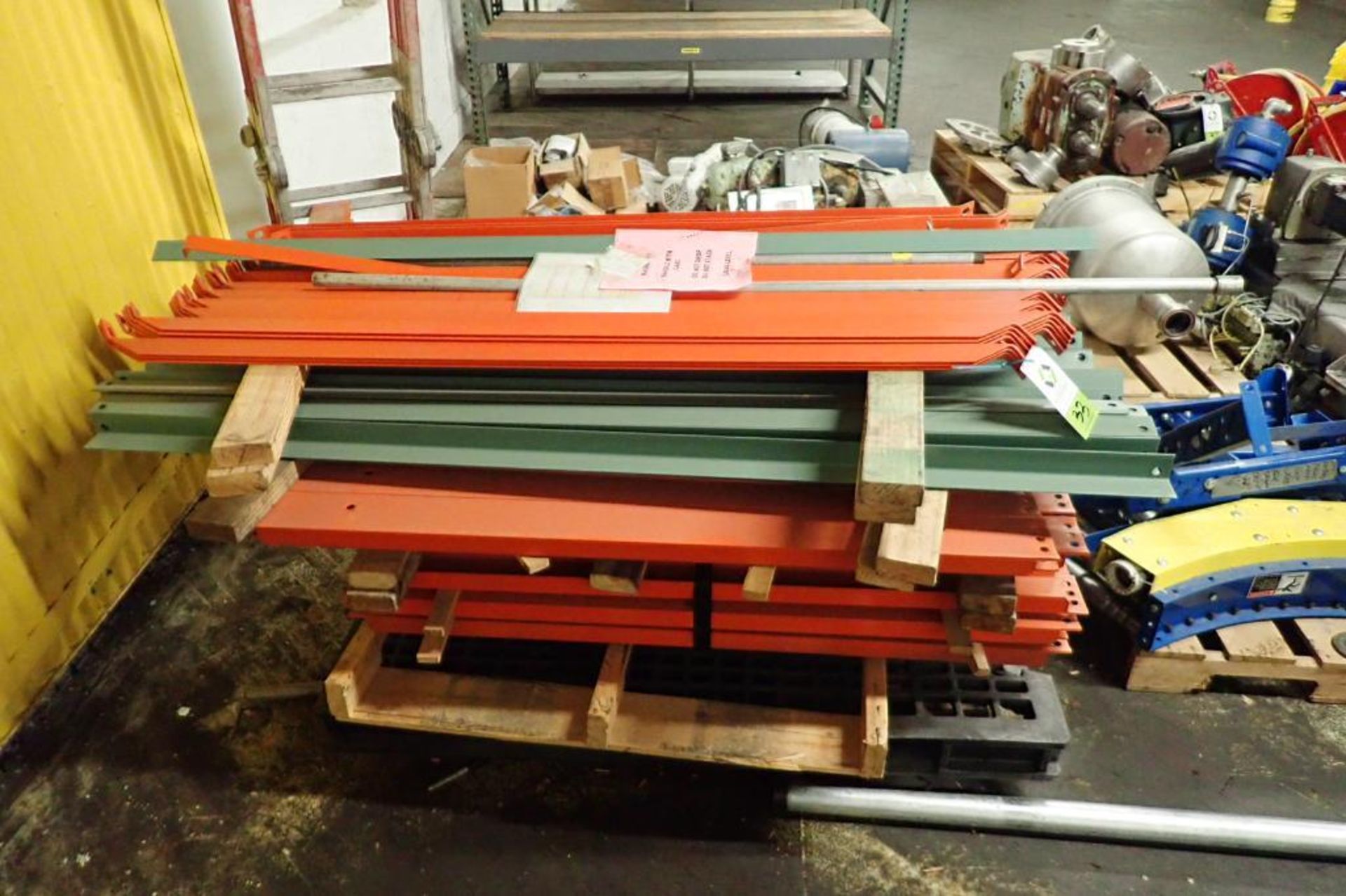 Pallet of wire racking load bars and braces. {Located in Dixon, IL} - Image 3 of 3