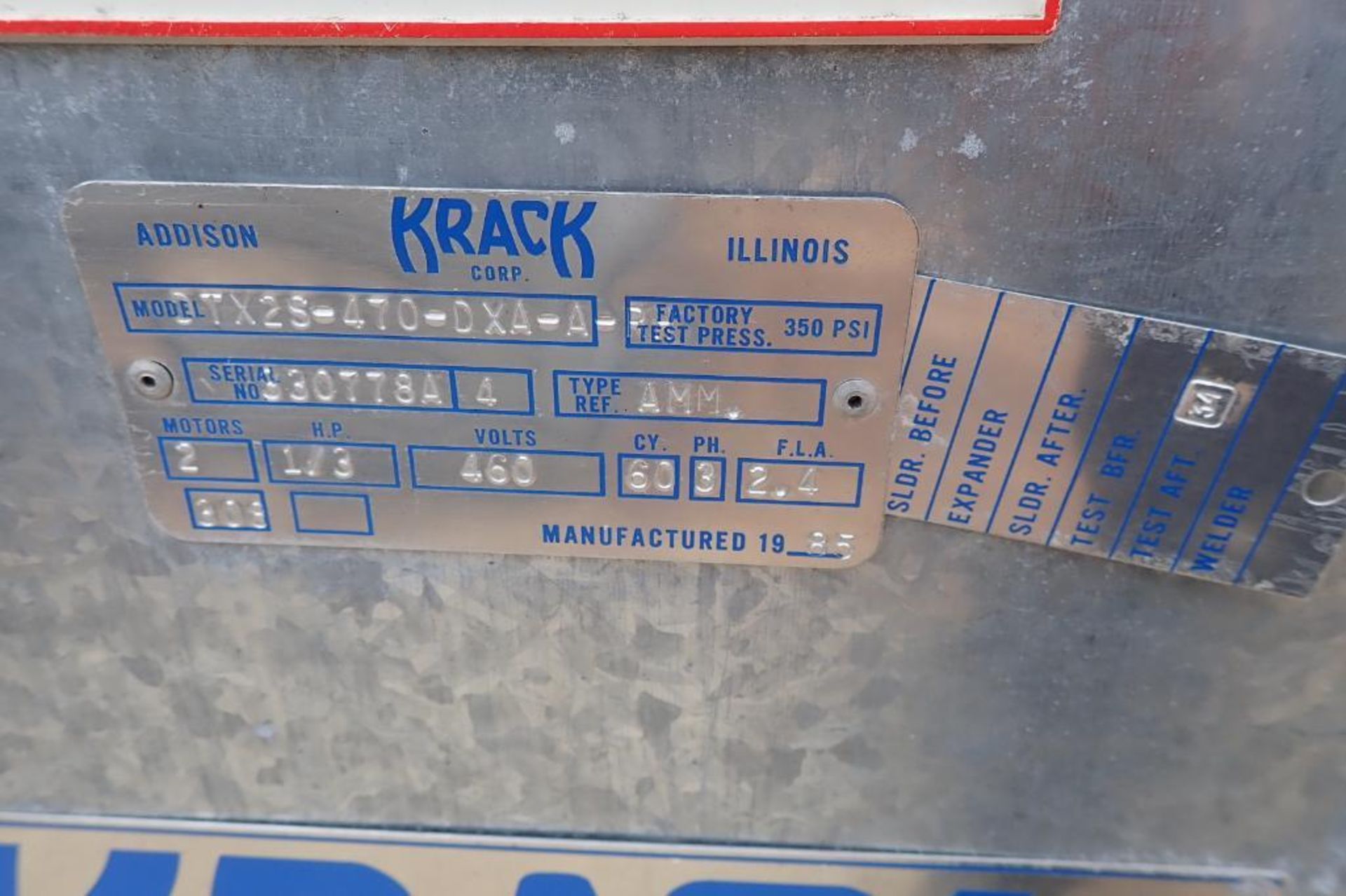 Krack 2-fan evaporator. {Located in Dixon, IL} - Image 7 of 7