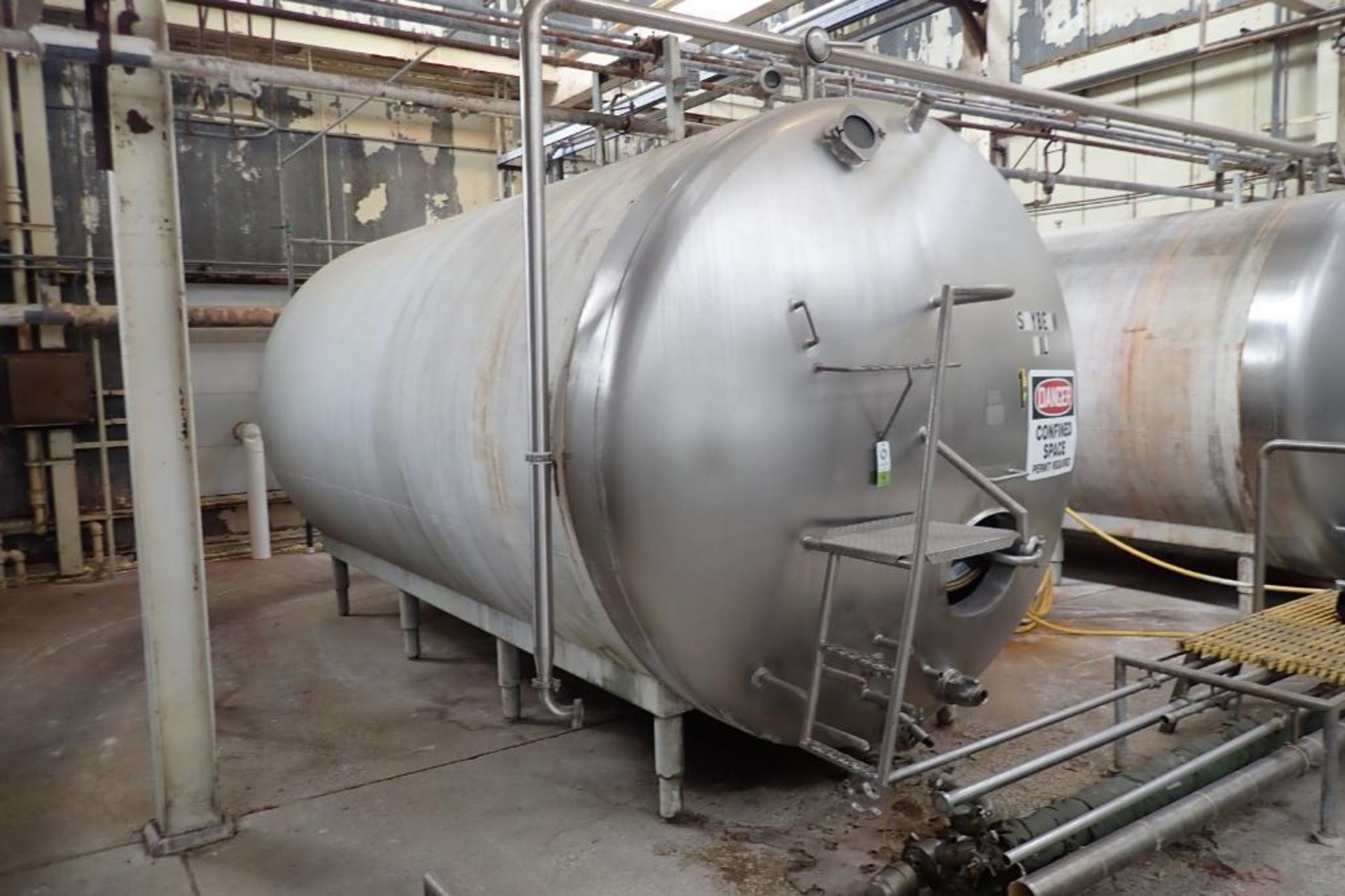 Creamery Package SS jacketed holding tank. {Located in Dixon, IL}