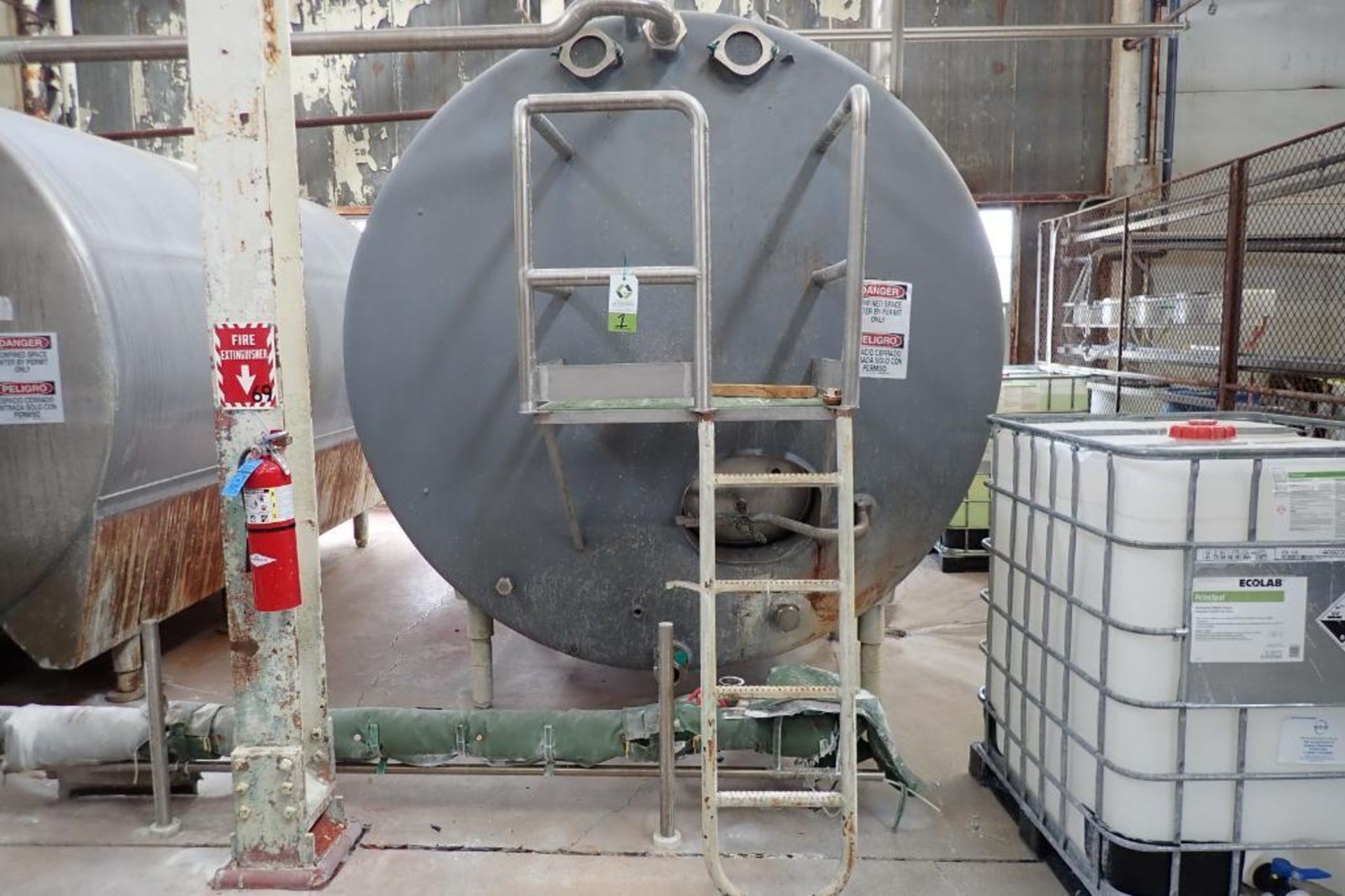 Dairy Apparatus SS horizontal jacketed holding tank. {Located in Dixon, IL} - Image 2 of 9