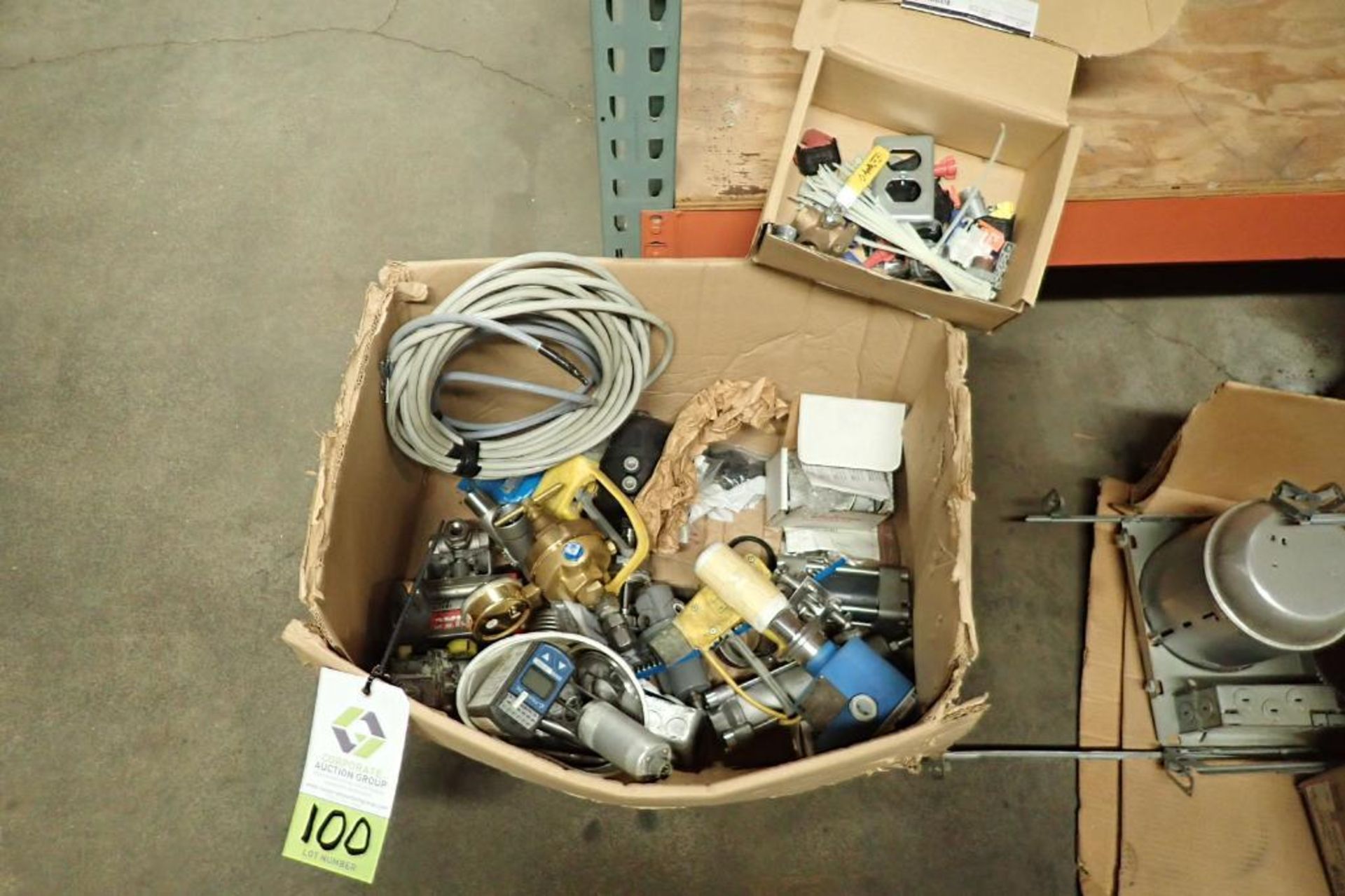 Box of misc. valves. {Located in Dixon, IL}