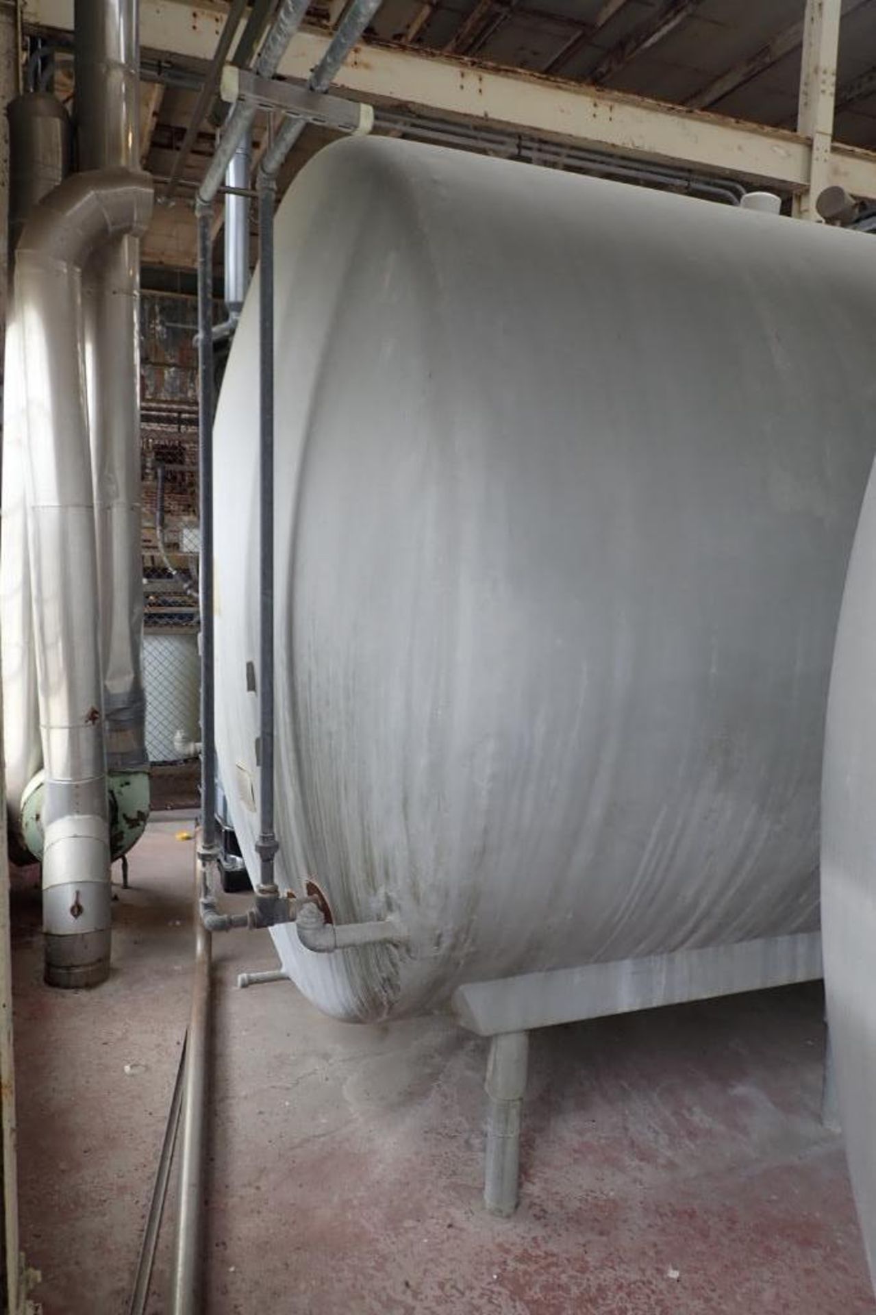 Dairy Apparatus SS horizontal jacketed holding tank. {Located in Dixon, IL} - Image 6 of 9