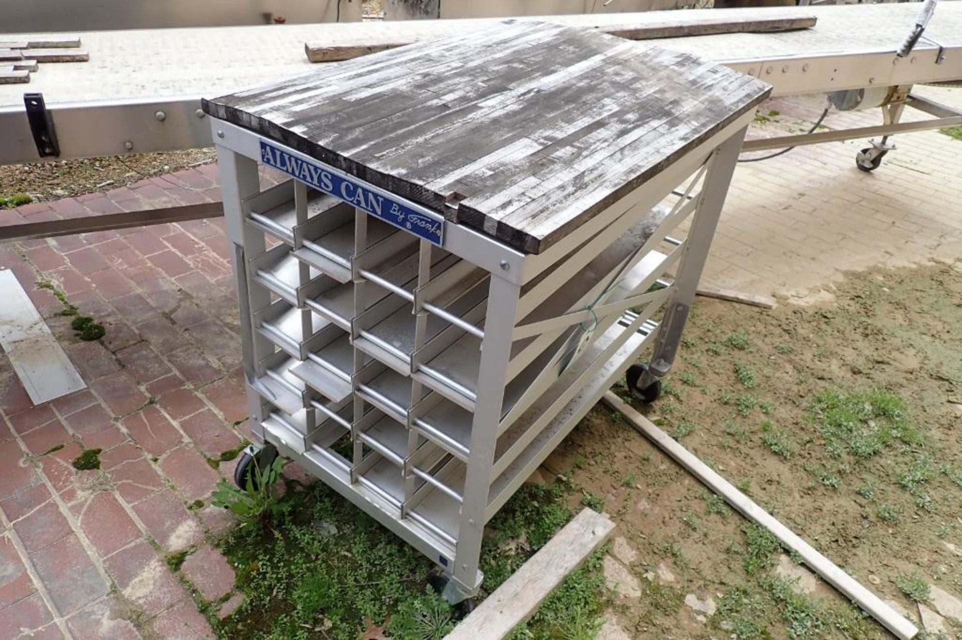 Always can, aluminum can storage cart. {Located in Dixon, IL}