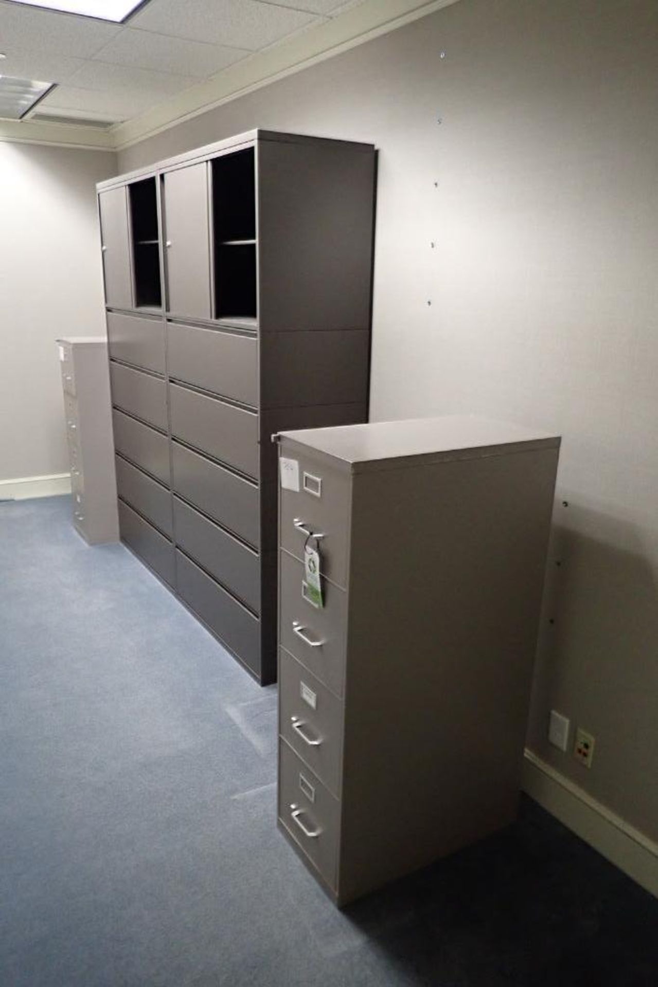 (2) vertical filing cabinets