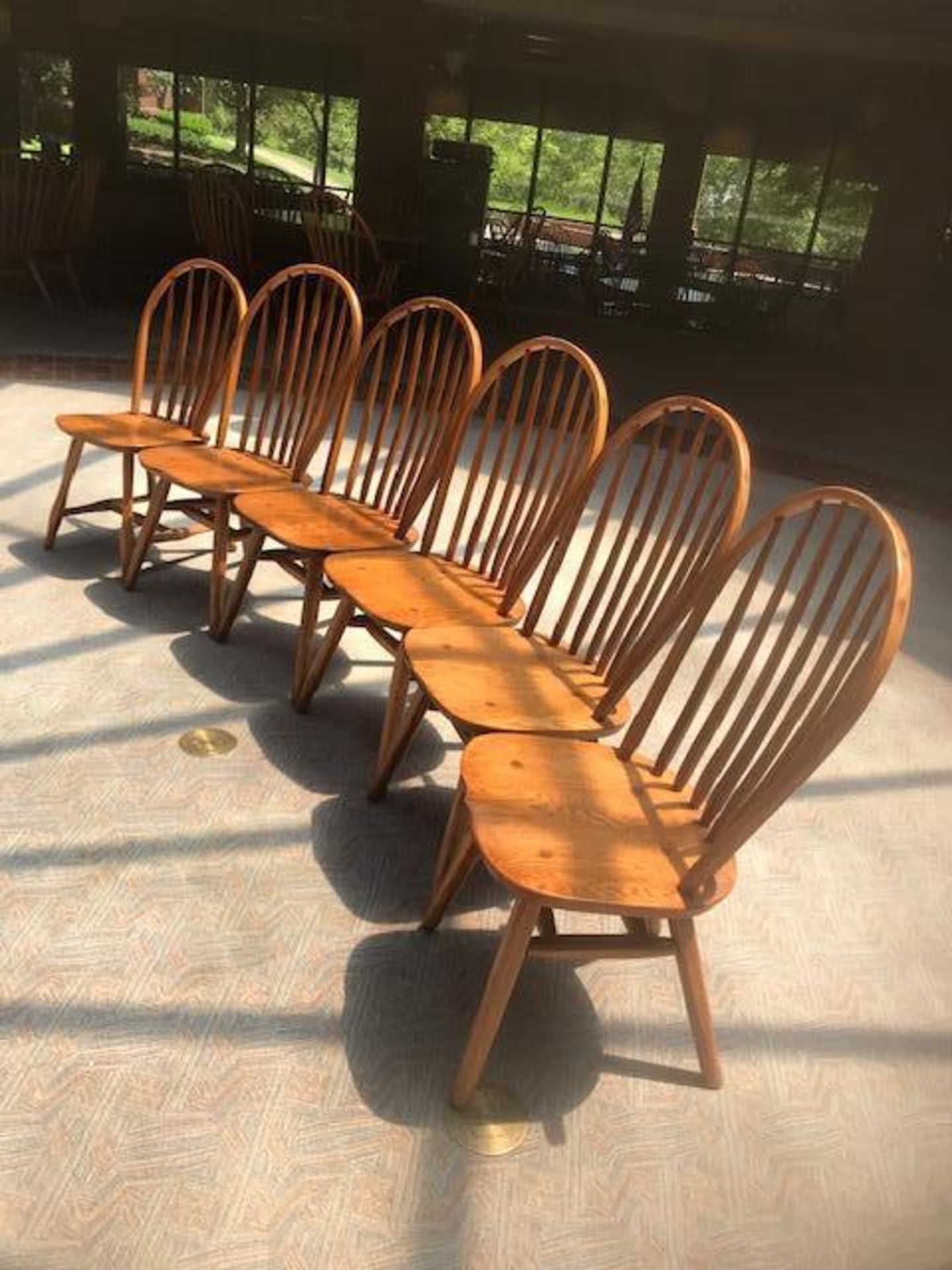 Wooden Hunt Oak Spinal Unarmed Chairs