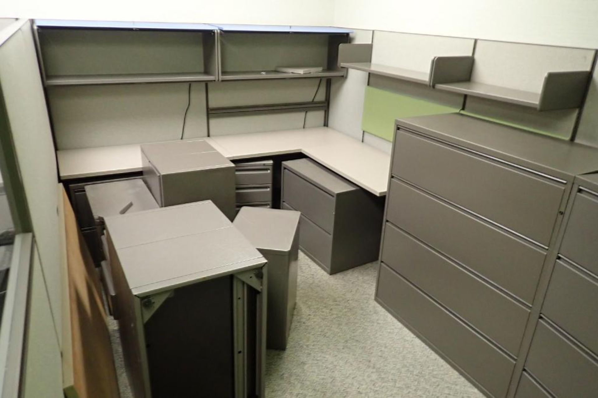 (6) Herman Miller office cubicles and furniture - Image 9 of 13