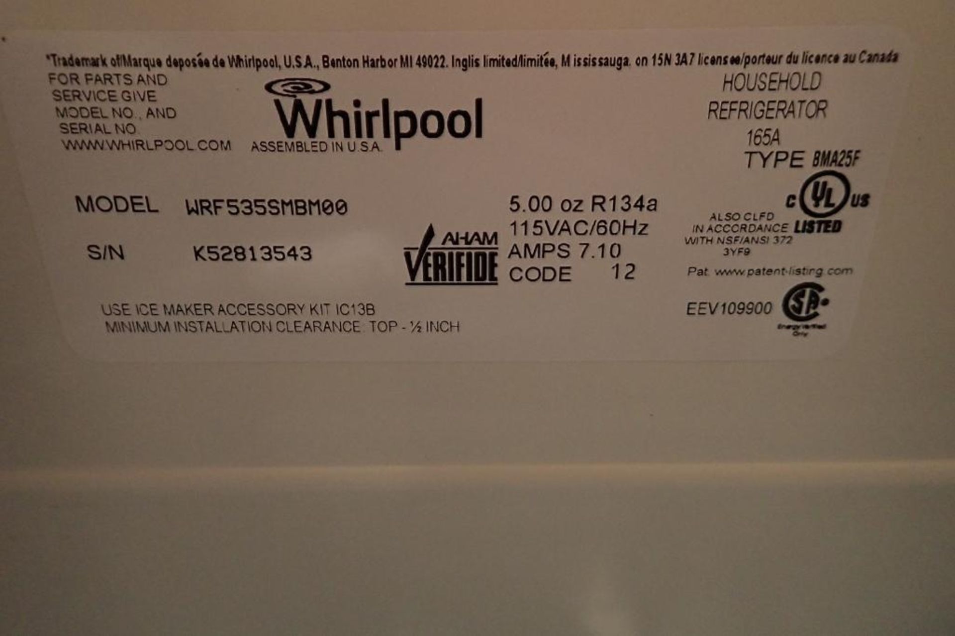 Whirlpool SS household refrigerator/freezer - Image 7 of 9