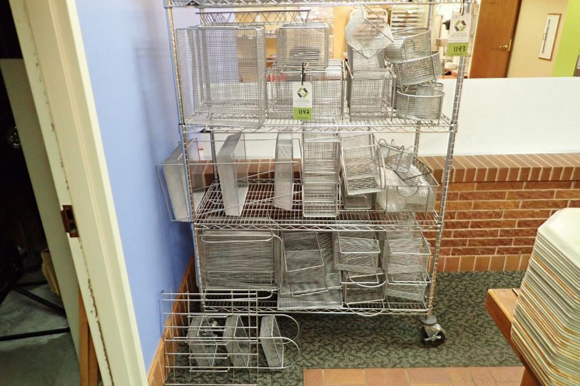 Lot of assorted wire storage racks