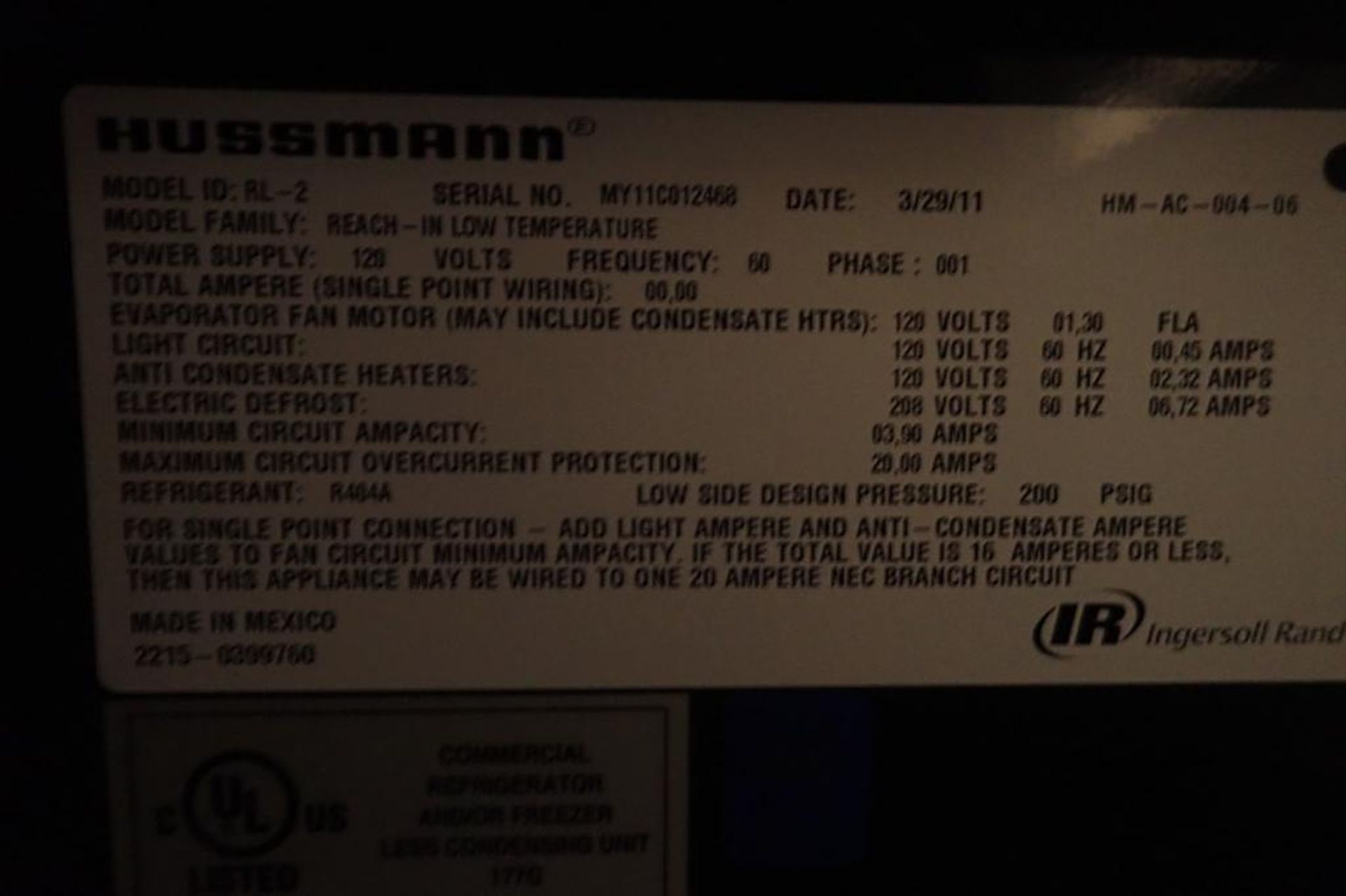 Hussman 4-door commercial refrigerator - Image 8 of 8