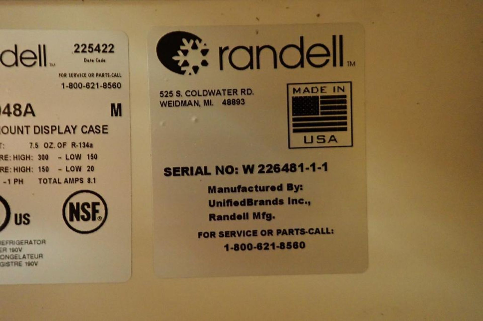 Randell refrigerated s/c counter mount display case - Image 6 of 7