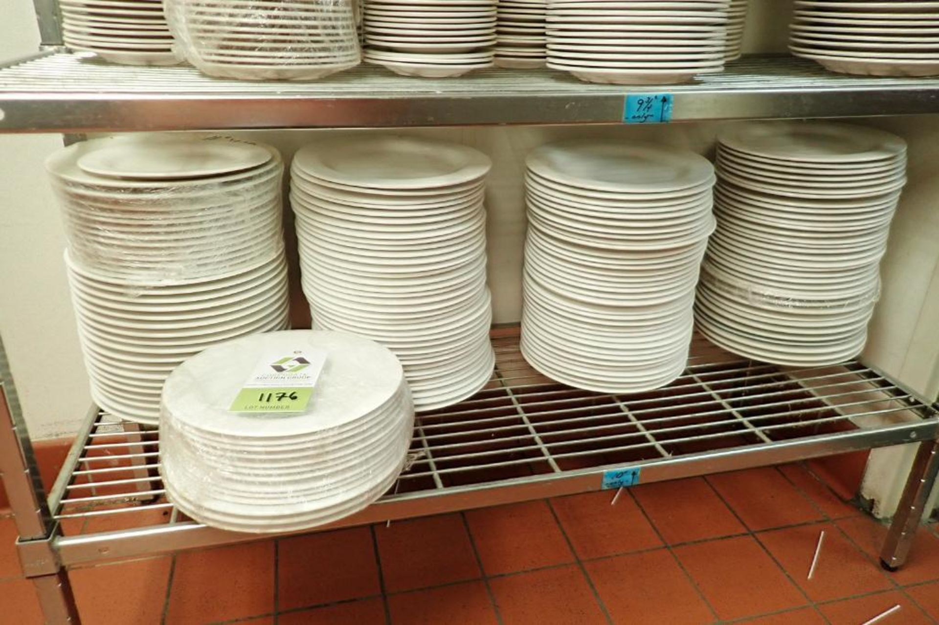 Lot of large dining plates