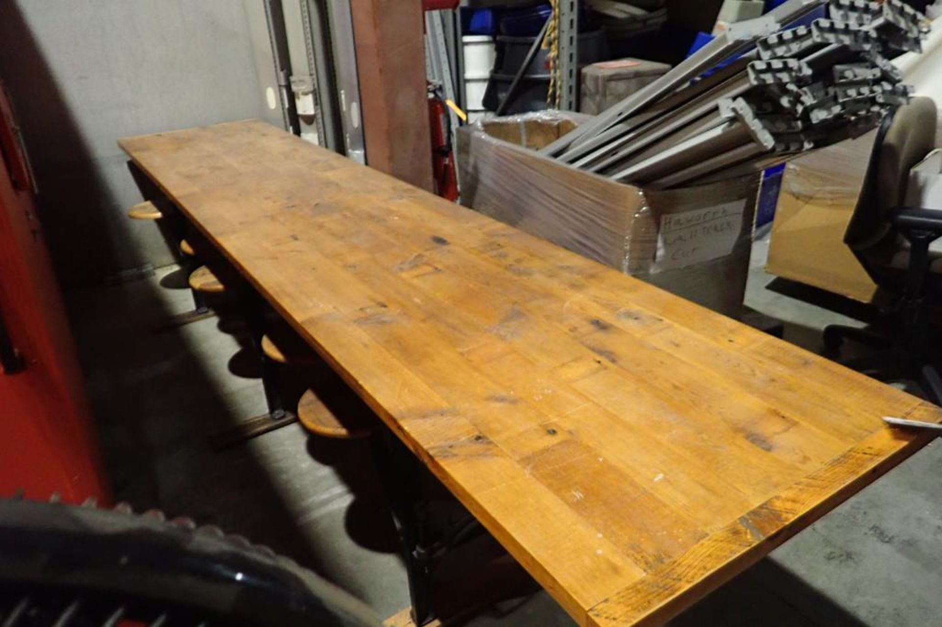 Wooden picnic table