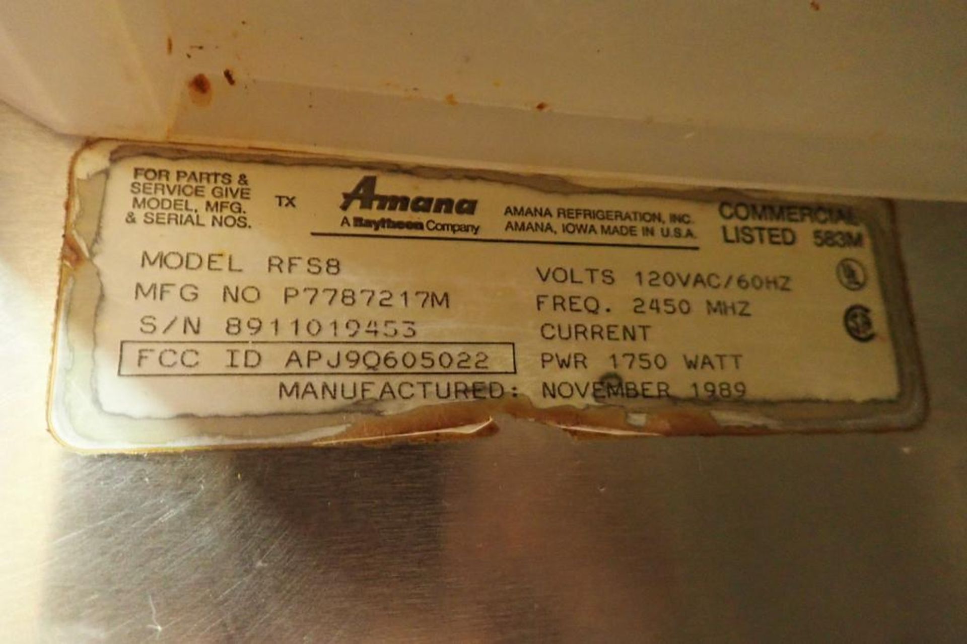 Amana microwave - Image 4 of 4