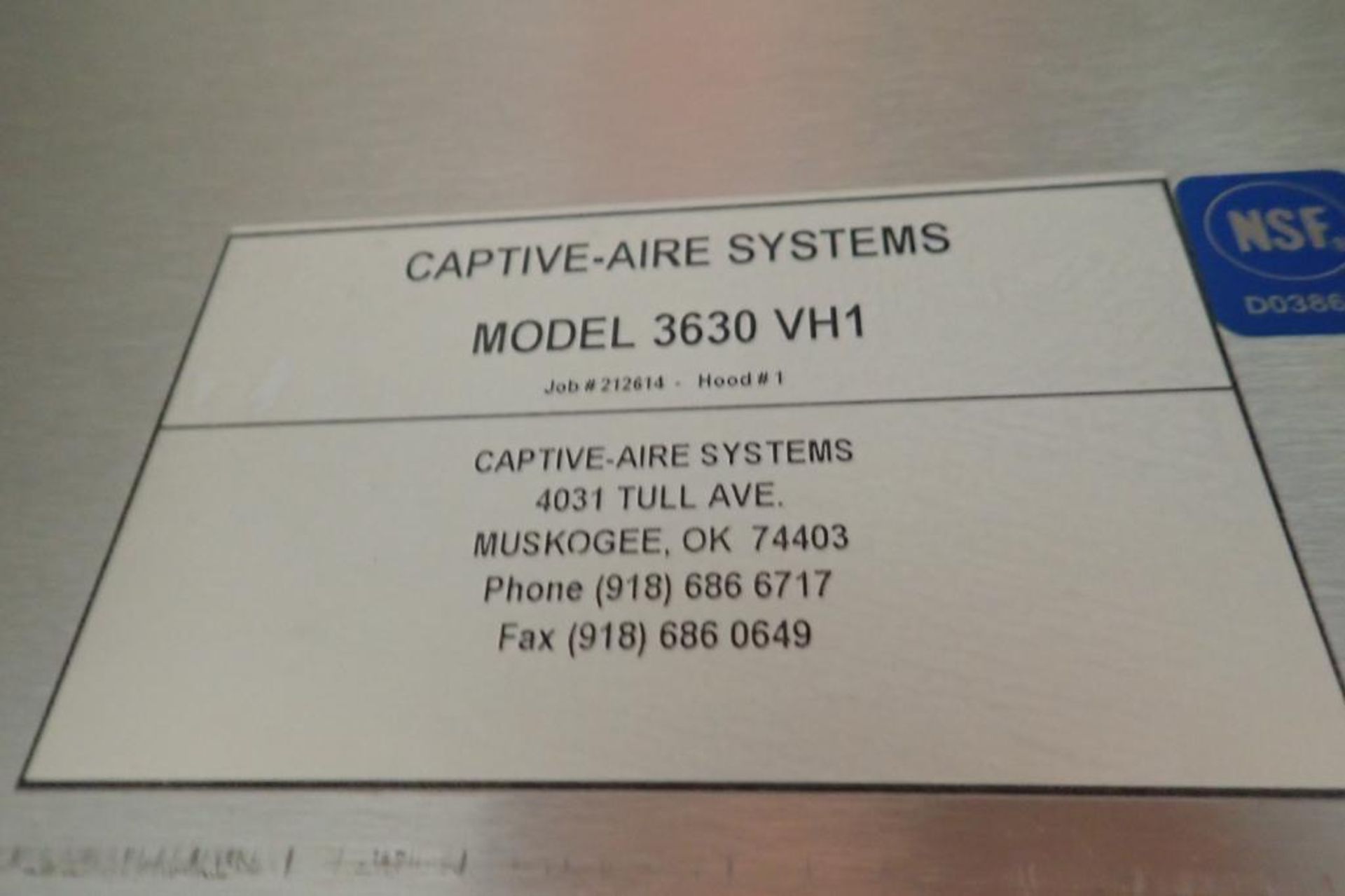 Captive Aire SS exhaust hood - Image 3 of 3