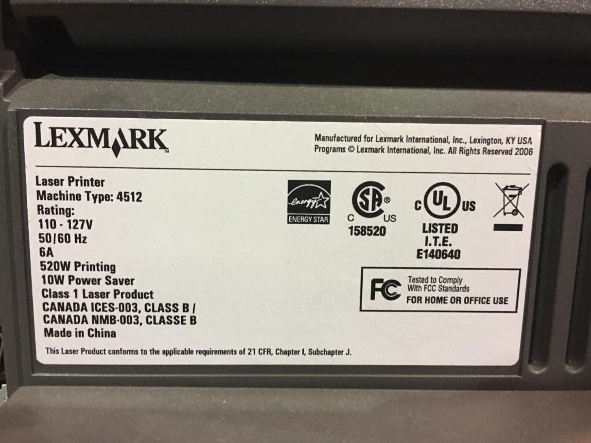 Lexmark laser printer {Located in Omaha, NE} - Image 3 of 3