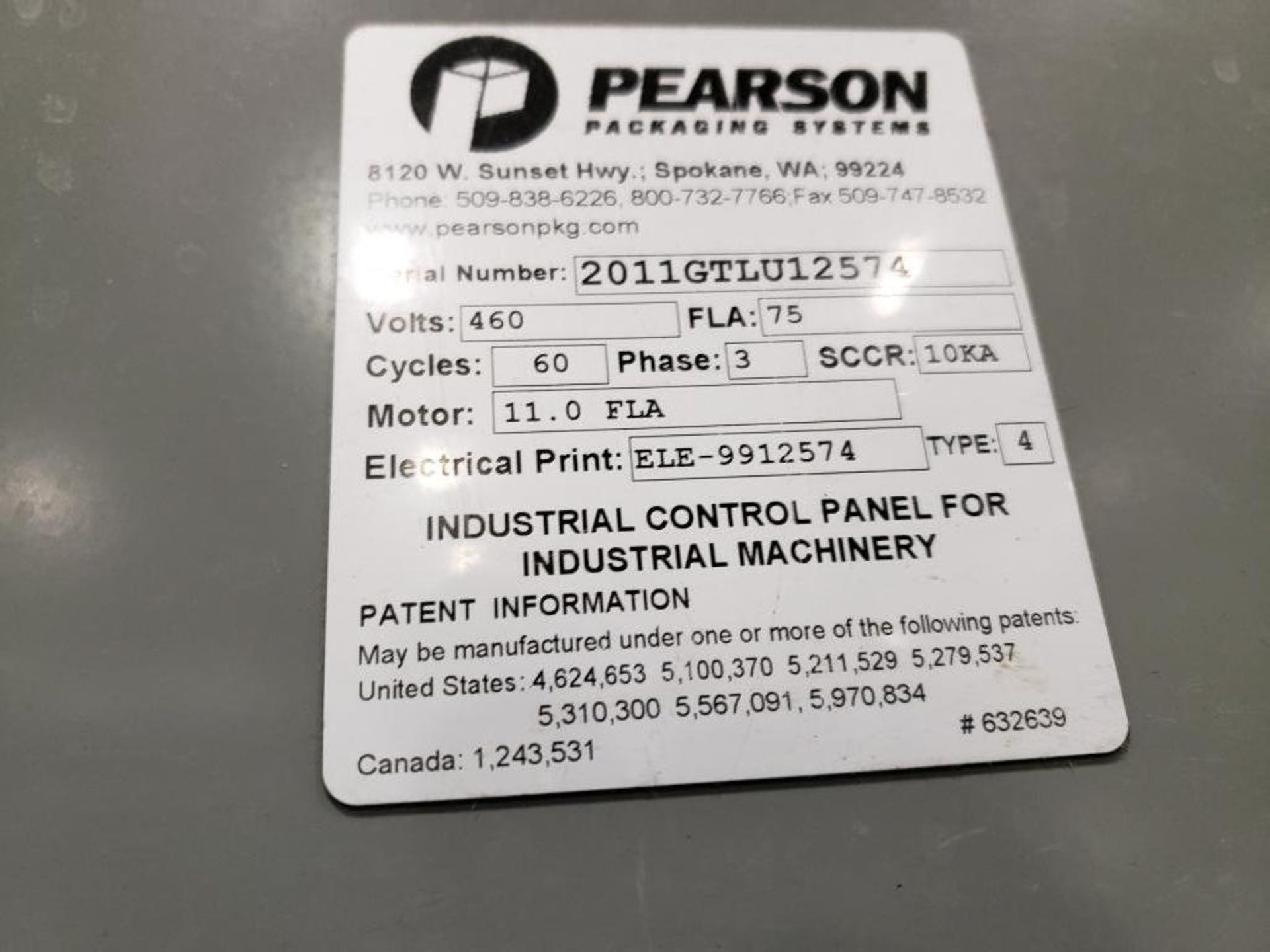 2011 Pearson pick and place case packer {Located in Darien, WI} - Image 2 of 11