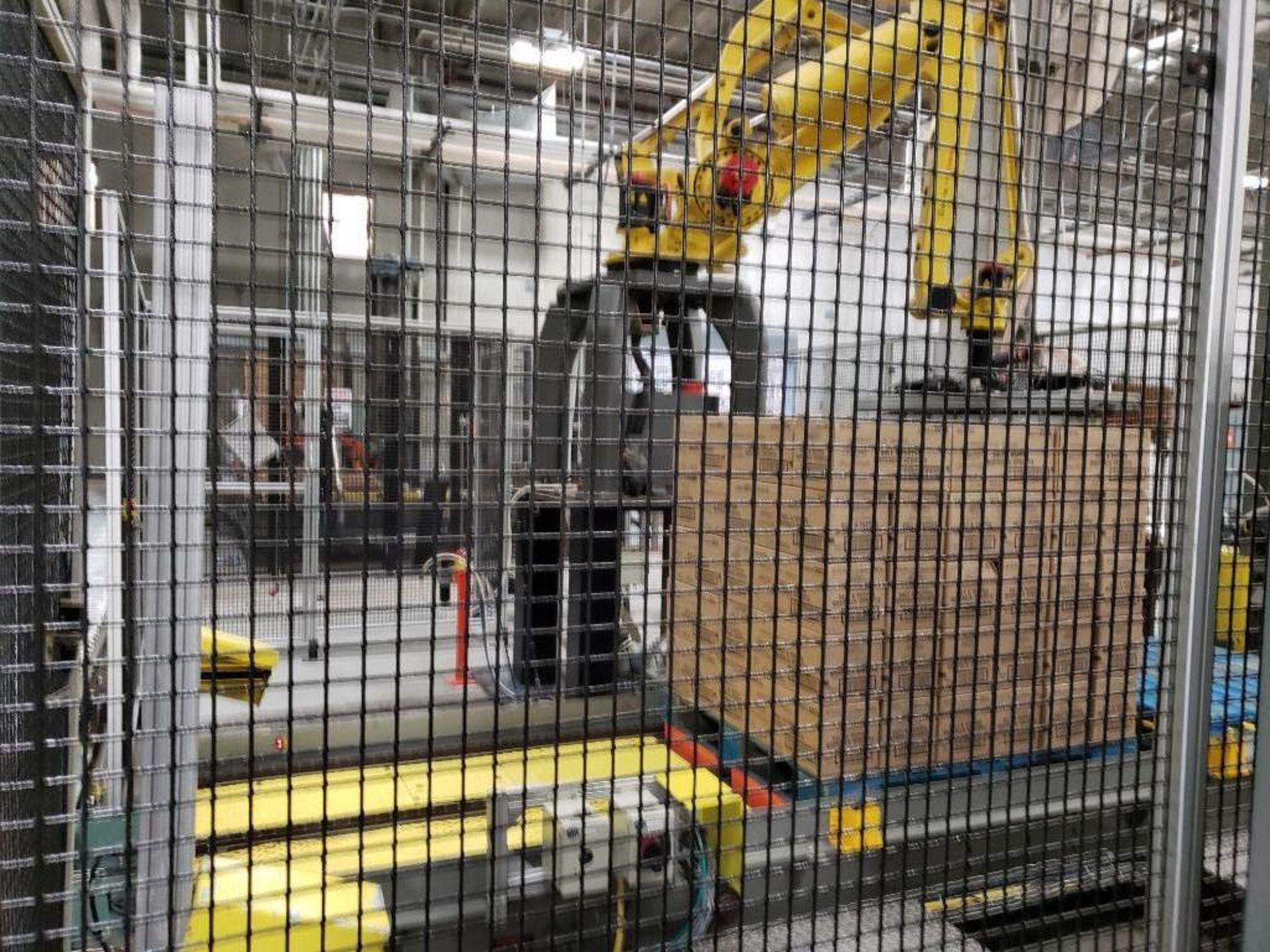 Fanuc palletizer and conveyor system {Located in Darien, WI}