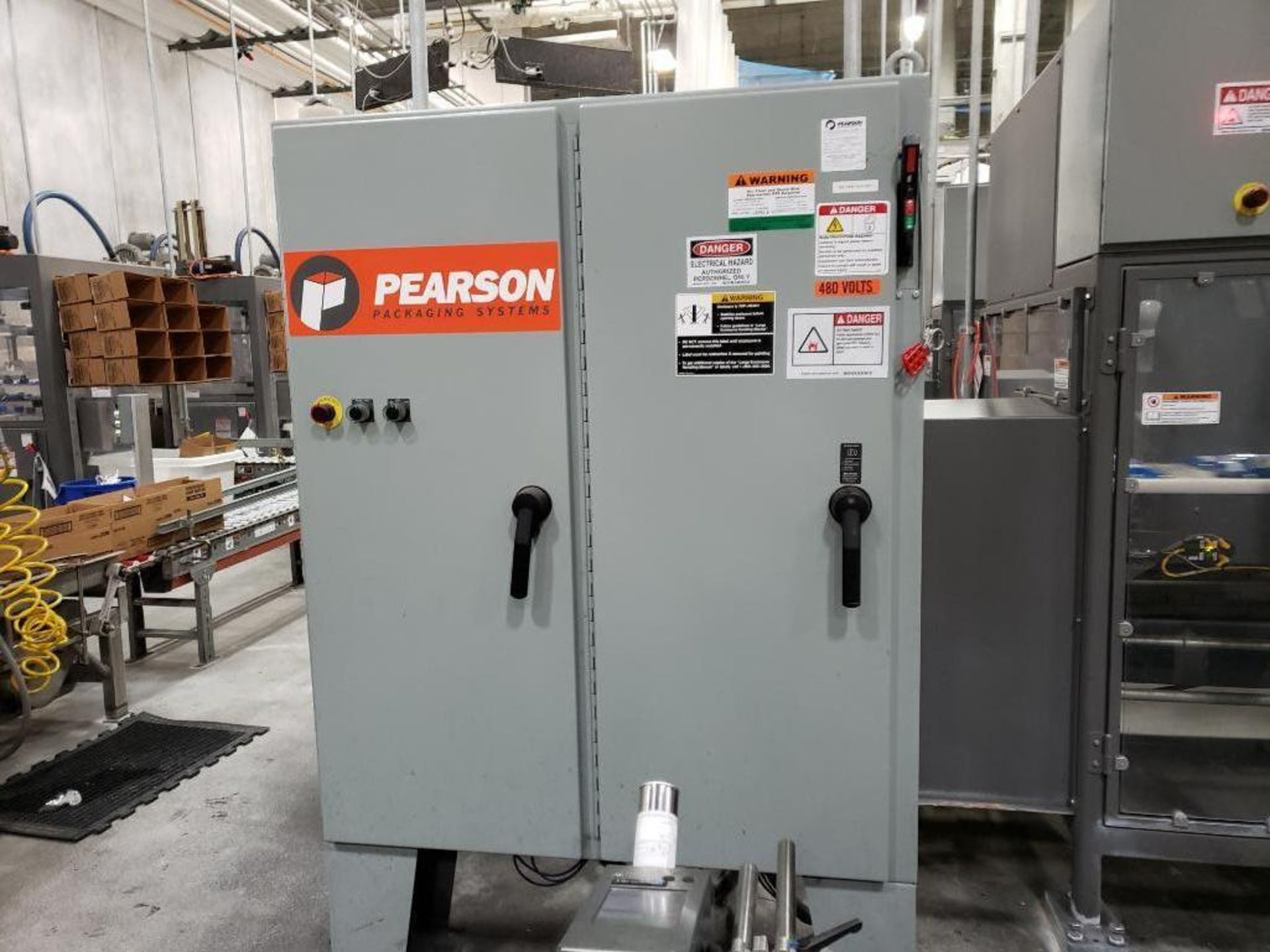 2011 Pearson case conveyor control panel {Located in Darien, WI}