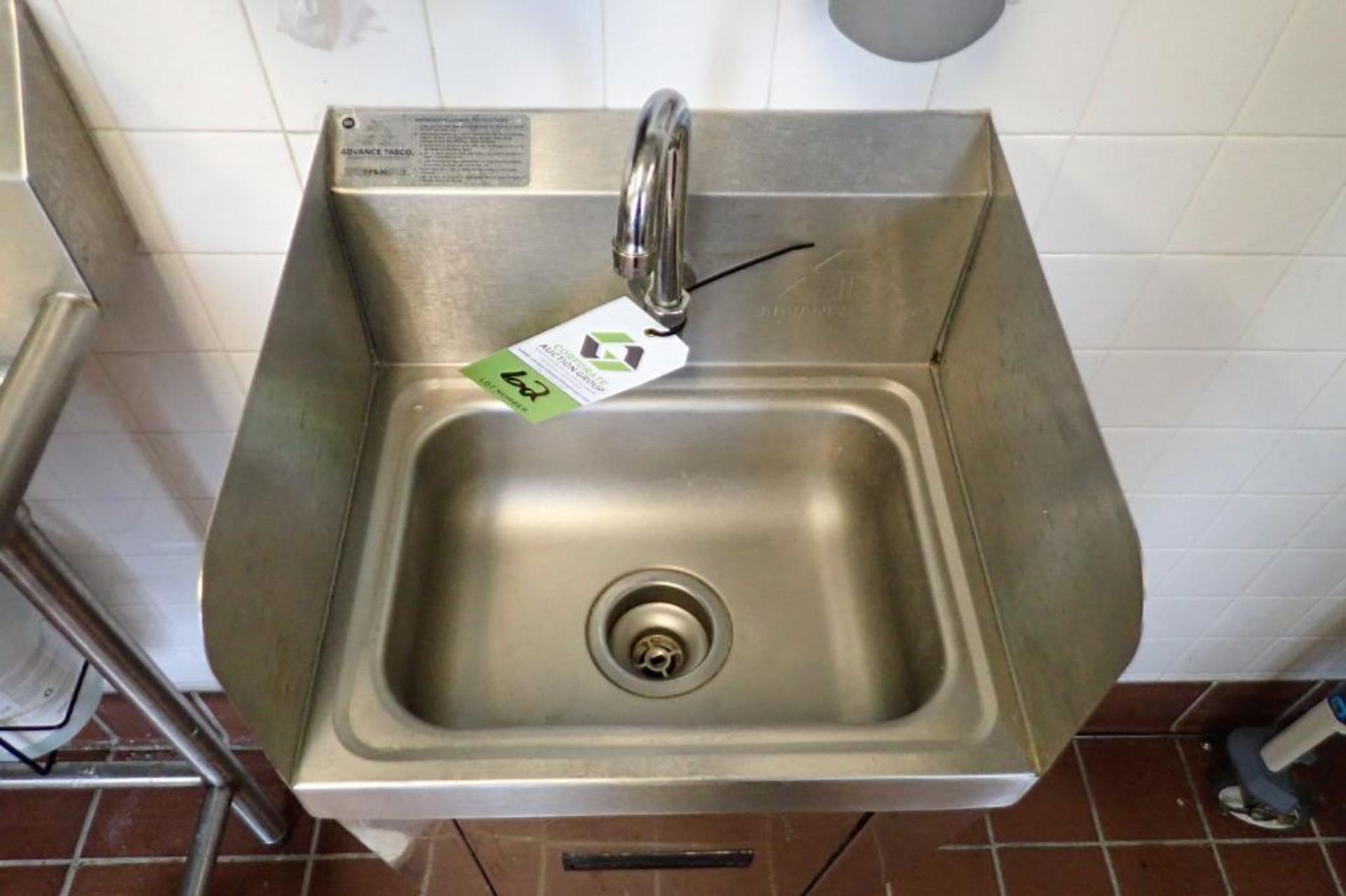 Advance Tabco SS foot operated sink, 17 in. wide x 16 in. deep x 42 in. tall, Model 7-PS-90 - Image 3 of 4