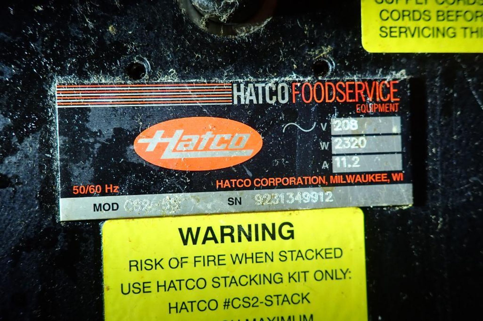 Hatco top and bottom smoker, Model CS2-5S, SN 9231349912, 208 volt, 27 in. wide x 34 in. deep x 66 i - Image 9 of 9