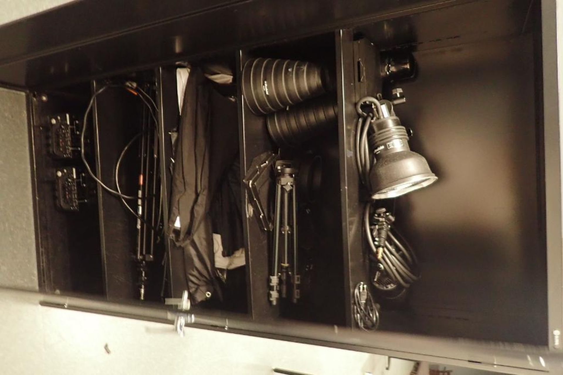 (2) 2-door mild steel cabinets and contents, book shelf with contents - Image 3 of 4