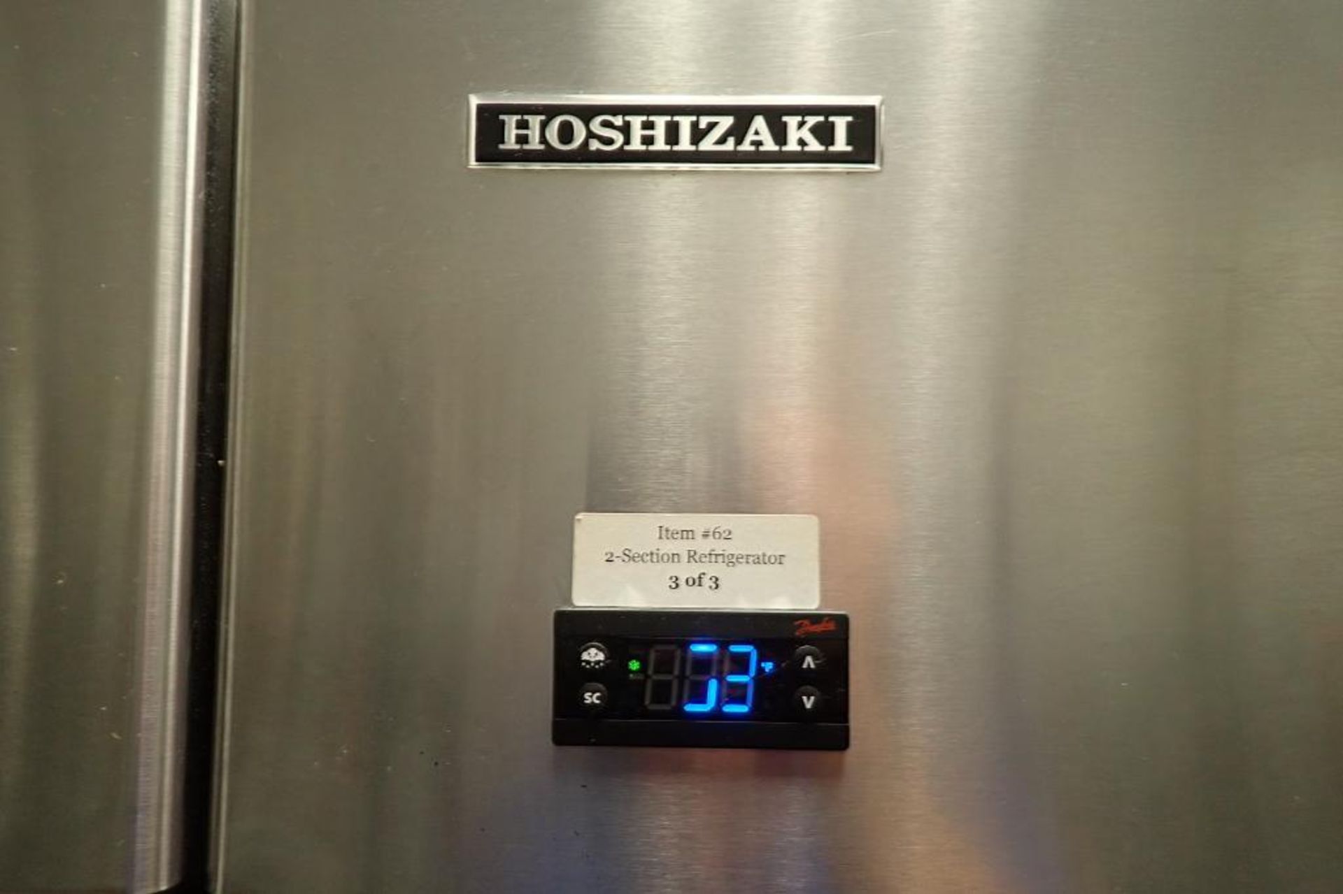 Hoshizaki 2 door reach in cooler, Model CR2B-FS, SN B61481L, 55 in. wide x 34 in. deep x 80 in. tall - Image 4 of 8