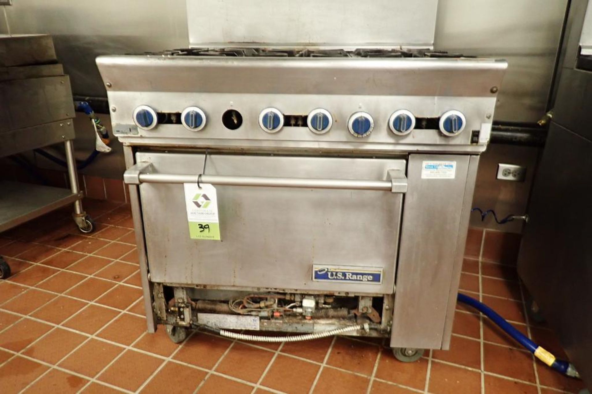 US Range six burner standard oven, Model PX-6-26CP, natural gas, 36 in. wide x 33 in. deep x 60 in t - Image 2 of 6