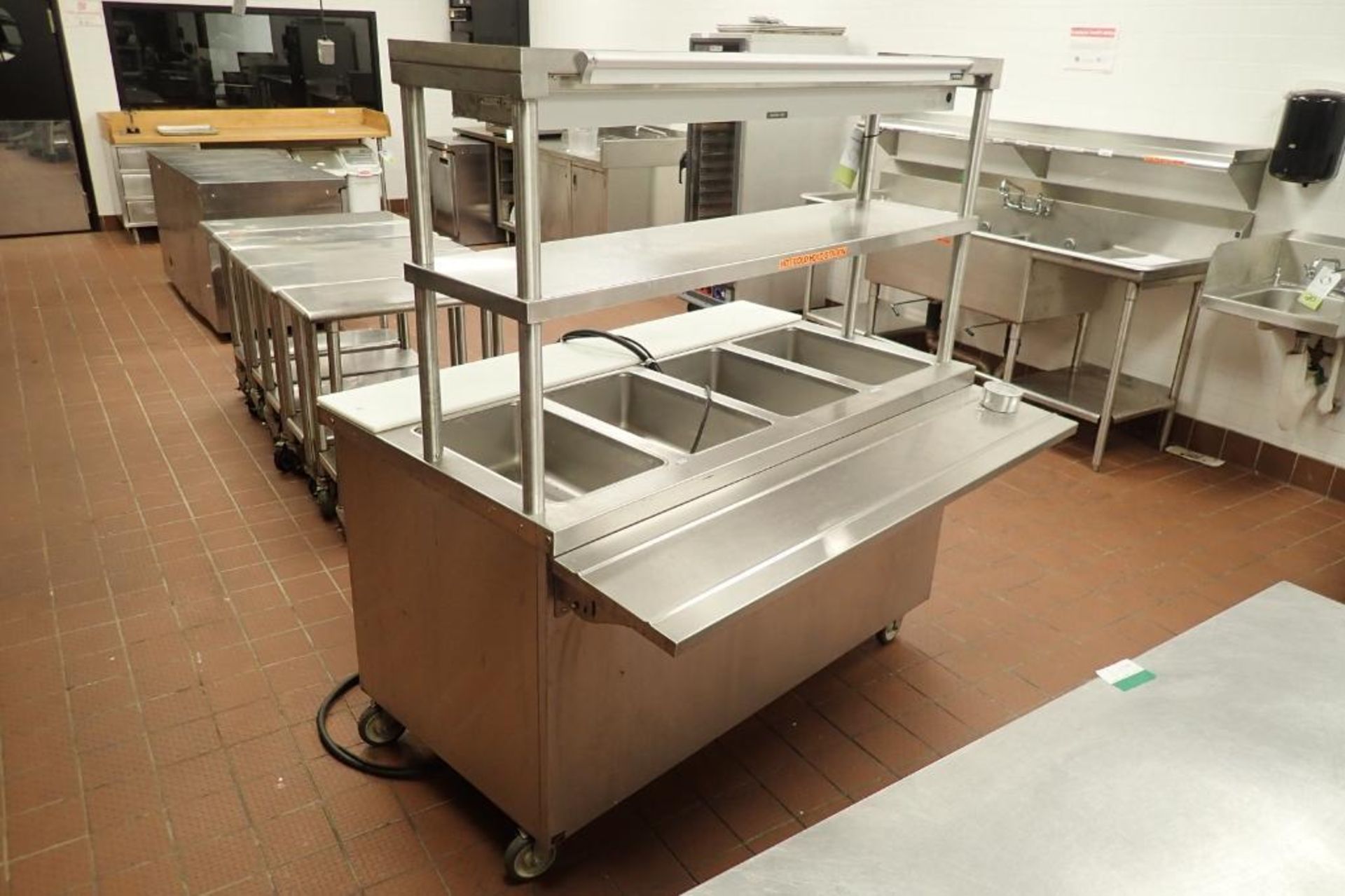 Duke steam table, Model TEHF60SS M, SN 12120118, 60 in. long x 46 in. wide x 68 in. tall, on casters - Image 7 of 9