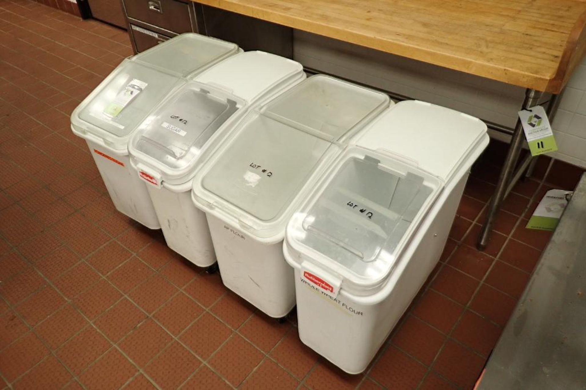 Rubbermaid plastic ingredient bins, 30 in. long x 15 in. wide x 28 in. tall, on casters - Image 4 of 4
