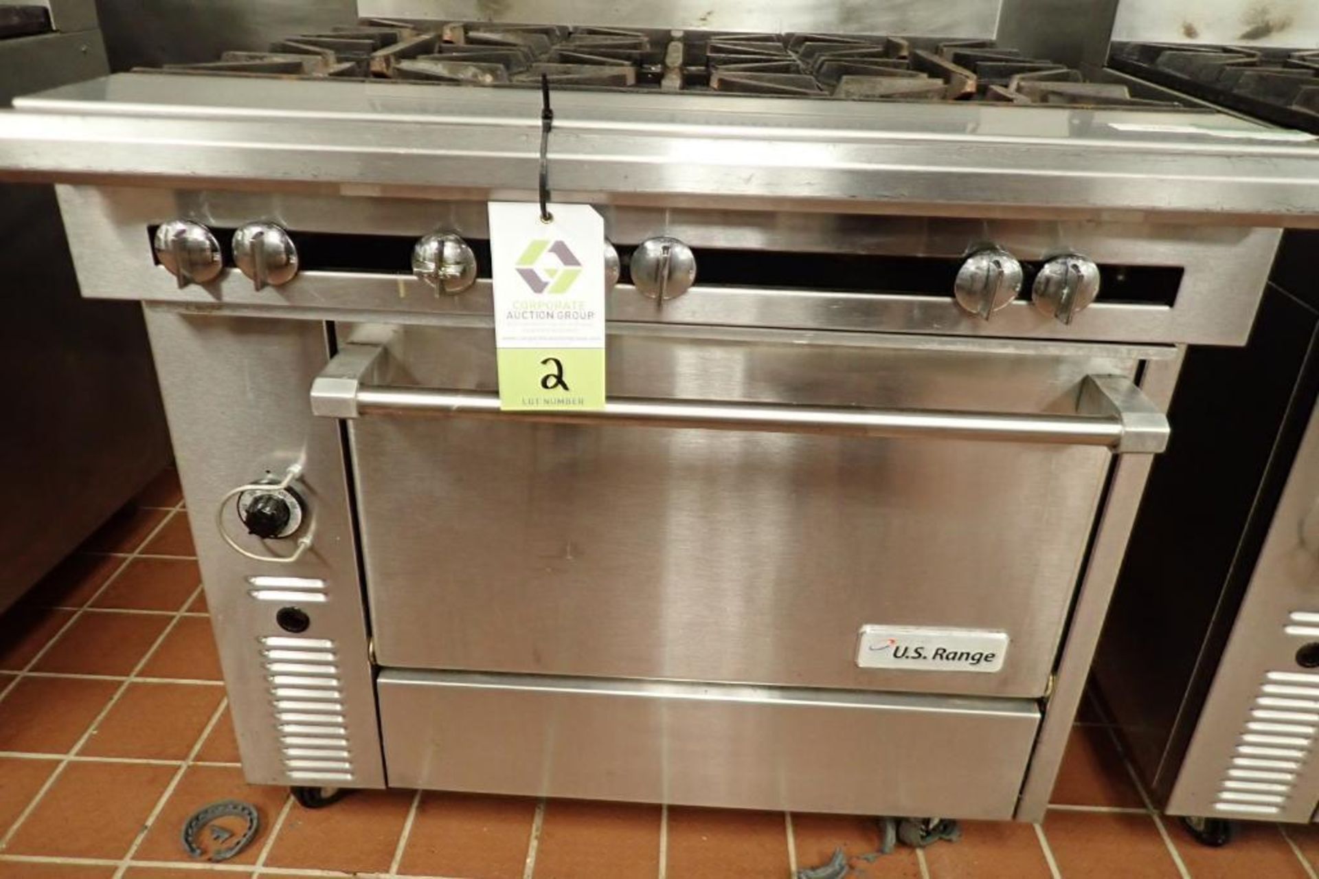 US Range six burner standard oven, Model C836-6, natural gas, 36 in. wide x 39 in. deep x 41 in. tal - Image 3 of 6